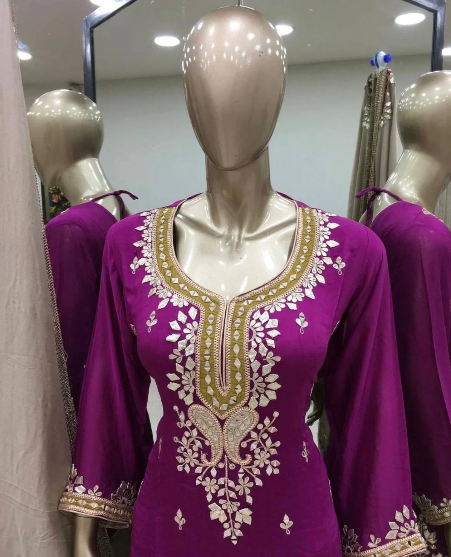 2025 Wholesale Premium Mustard Georgette Sharara Suit Fully Stitched Heavy Embroidery Ready to Wear Designer Collection at Affordable Prices