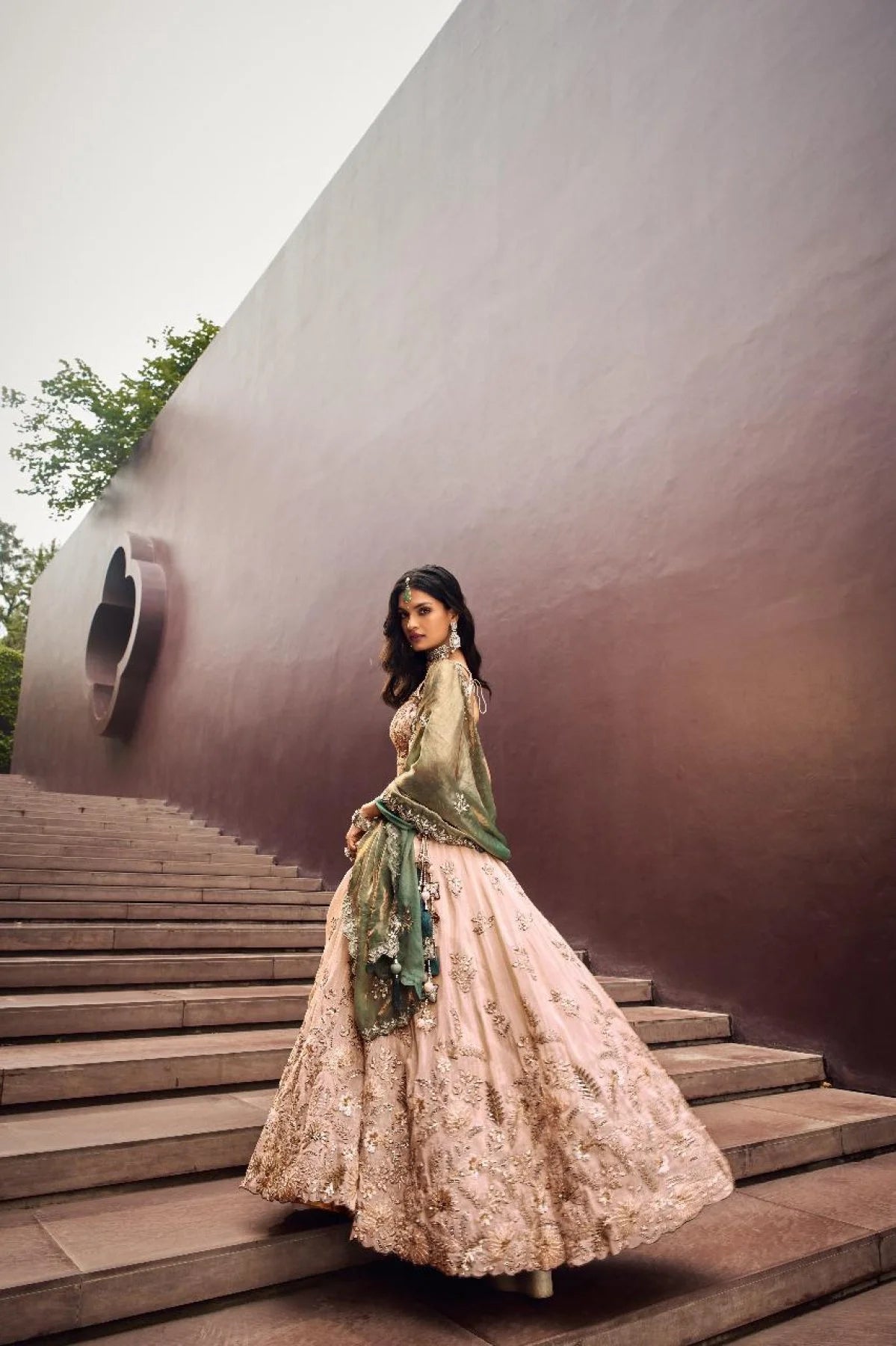 Designer Viscose Lehenga with Green Dupatta Set Indian Clothing for Ladies Girls Online Garment Sales