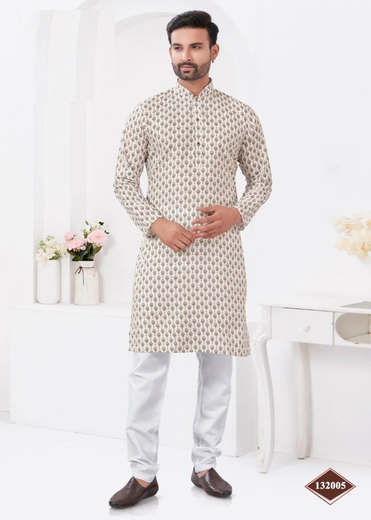 Men's Kurta Pajama Collection | Men's Digital Print Rayon Cotton Kurta Sets At Wholesale Rate
