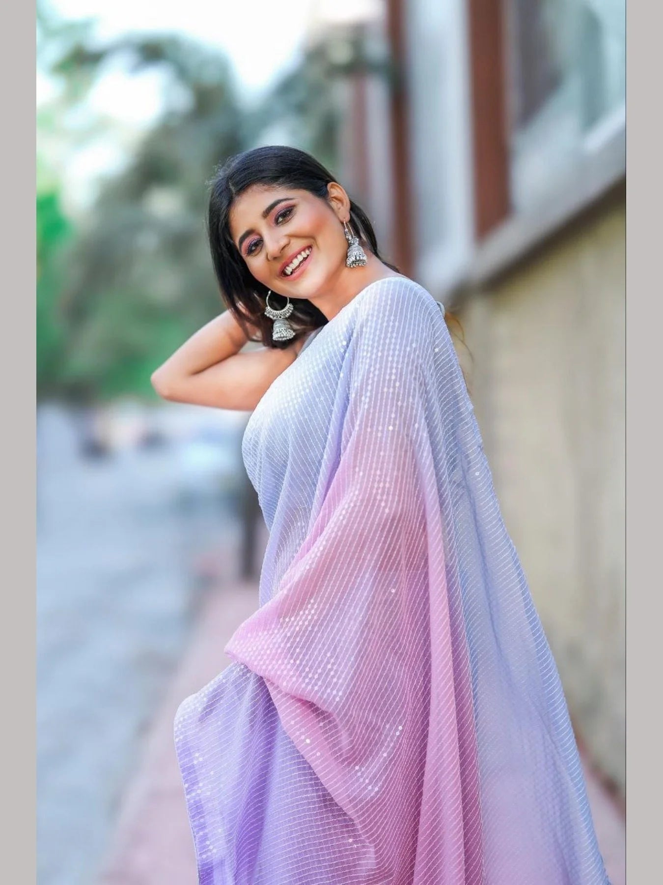 Bollywood heavy Georgette sequence saree collection