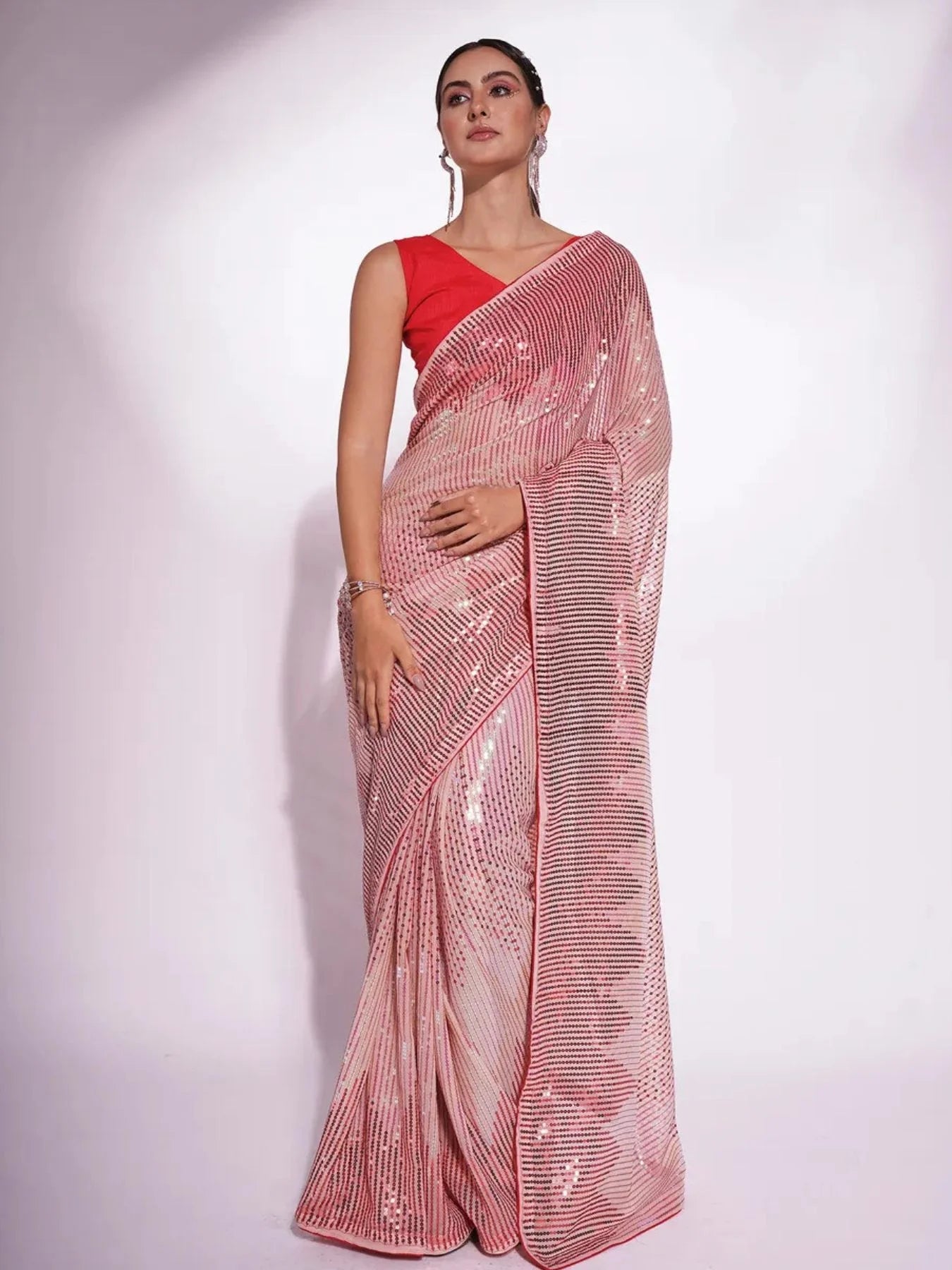 Beautiful Sequance Embroidery work in Georgette Fabric
