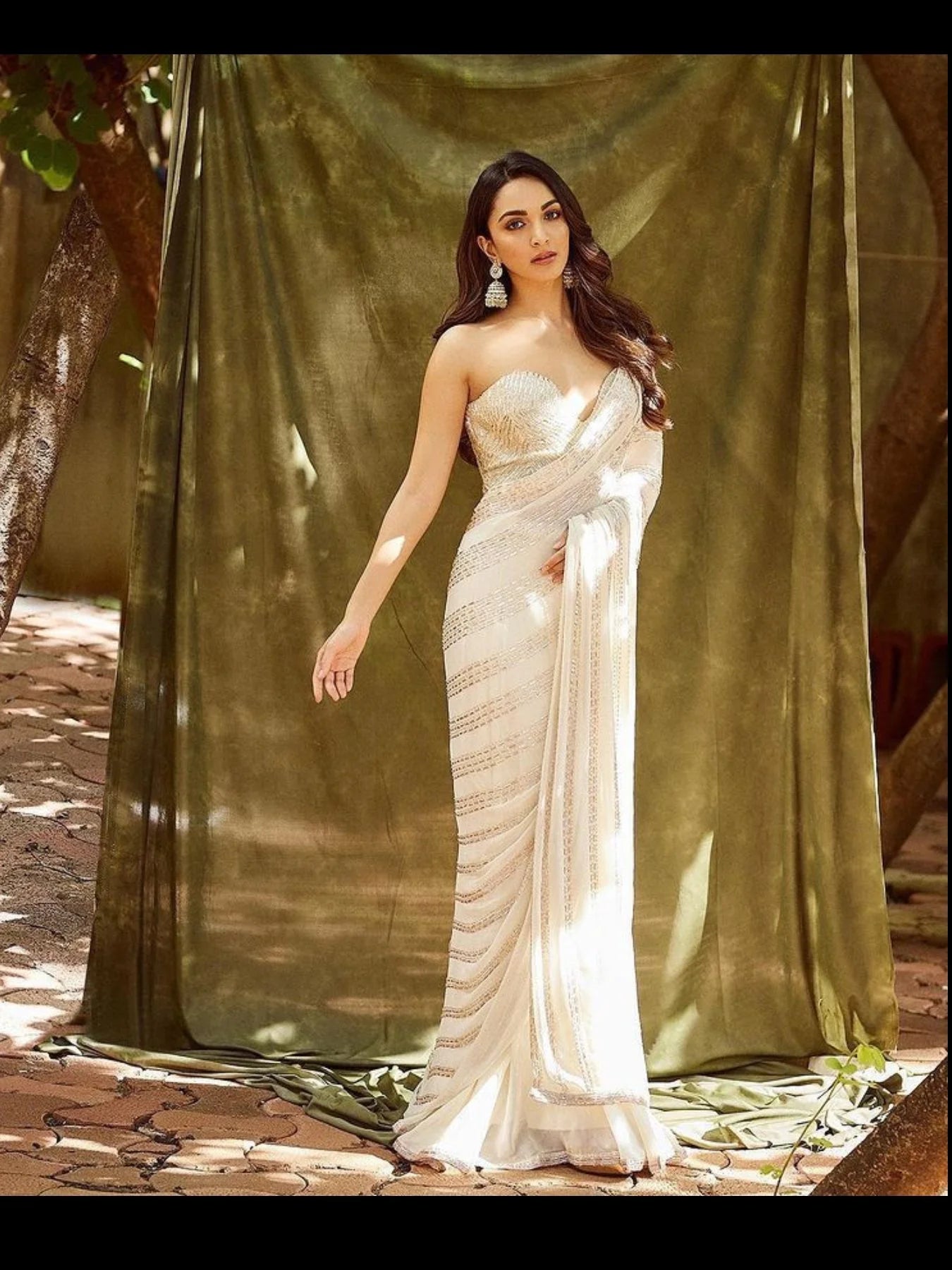 Heavy Georgette Trending Embroidered Zari Sequins Work Saree Inspired By Kiara Advani