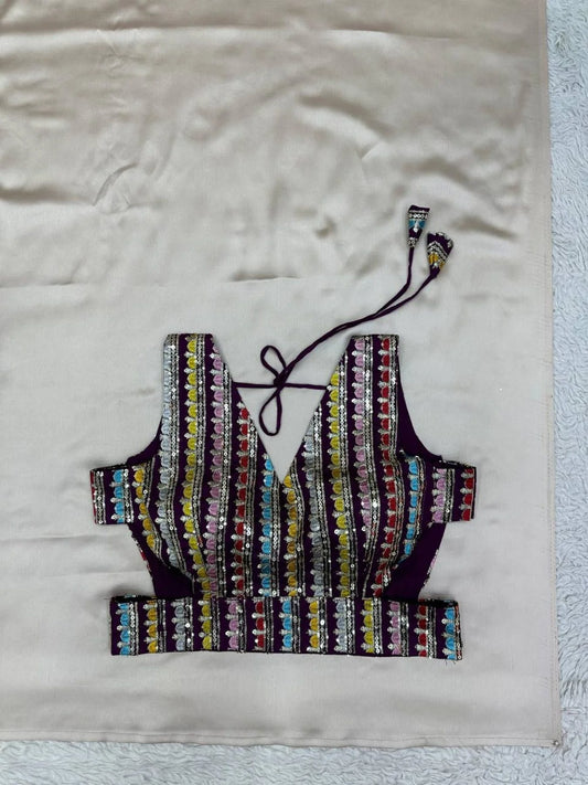 Plain Japan Satin Saree