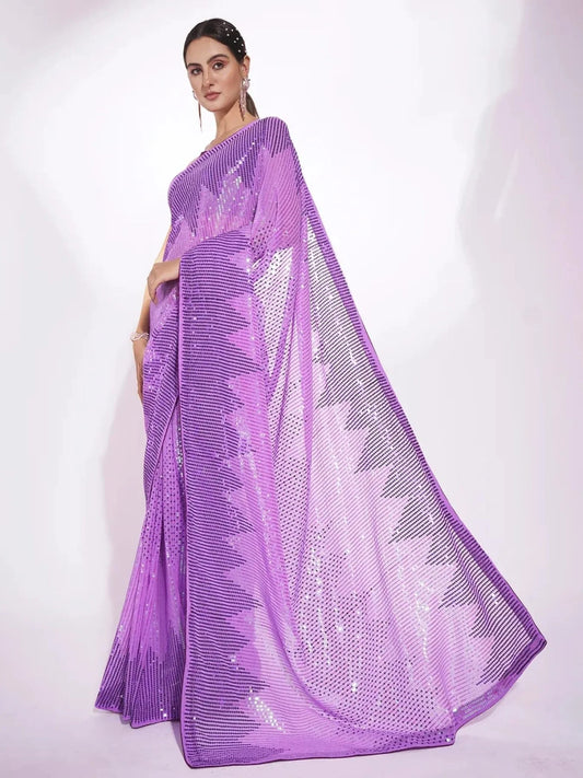 Beautiful Sequance Embroidery work in Georgette Fabric