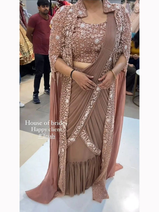 Reday To Wear Georgette Lehenga Saree