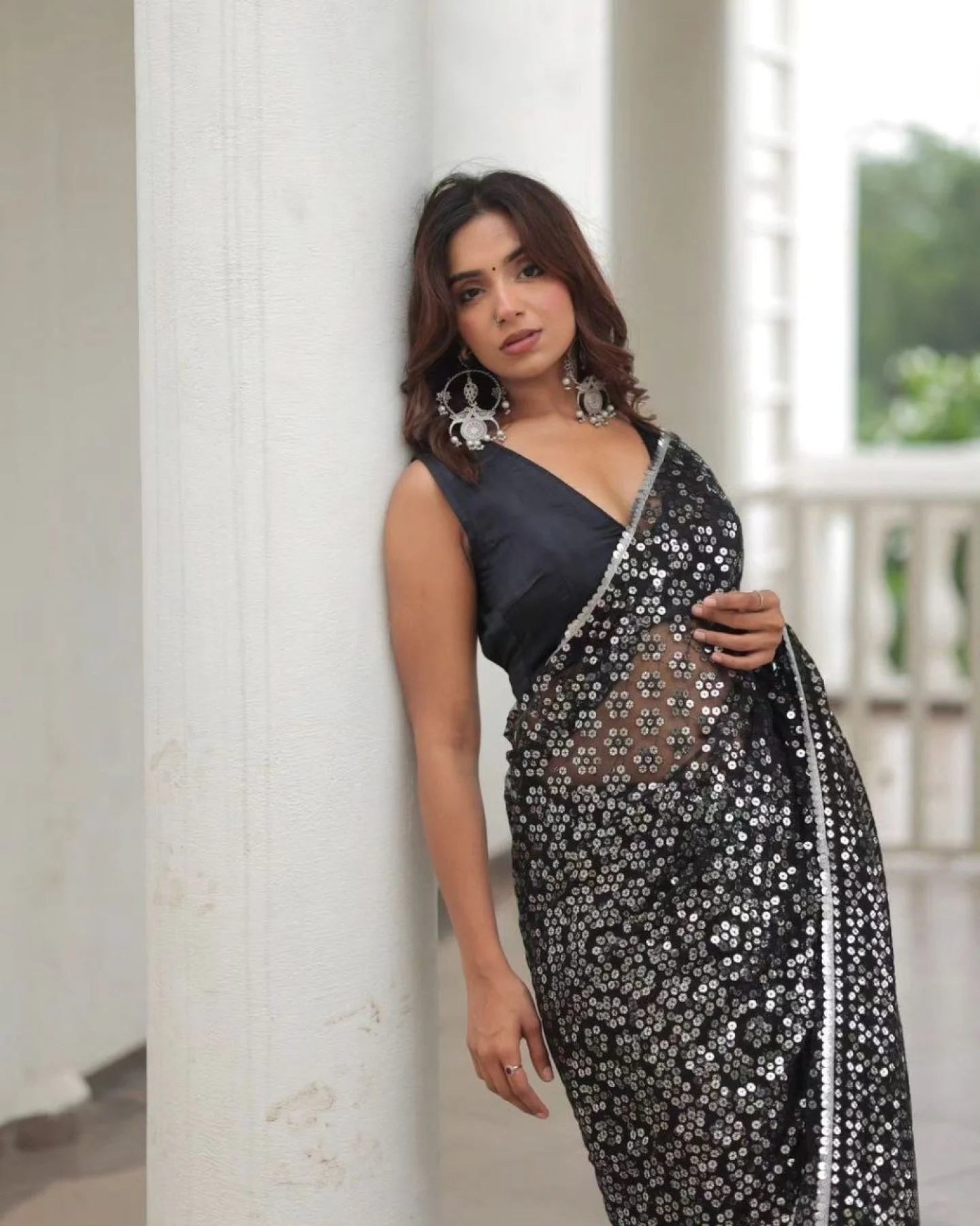 Bollywood Style Black Georgette saree