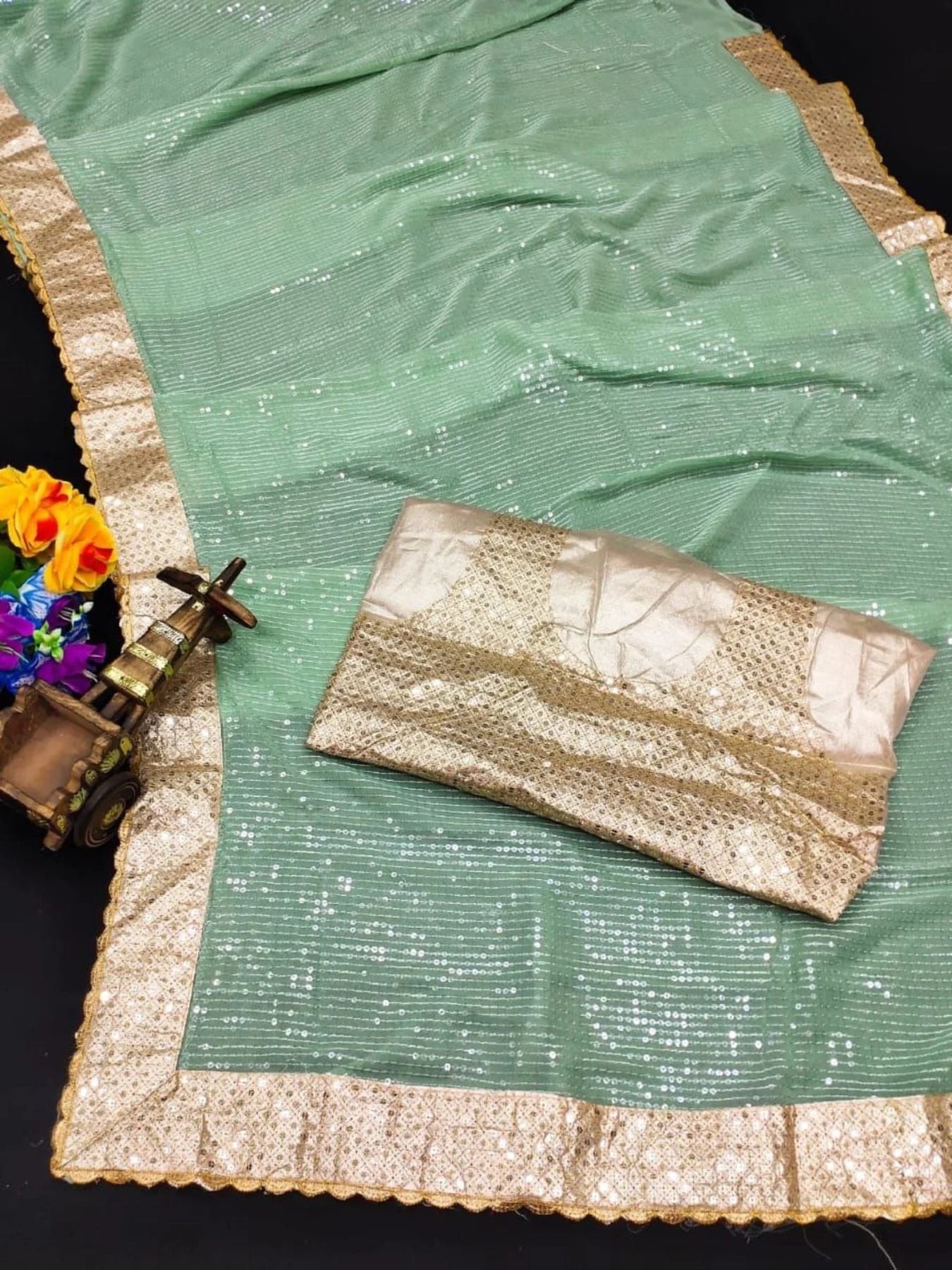 Most beautiful Georgette Sequence saree collection