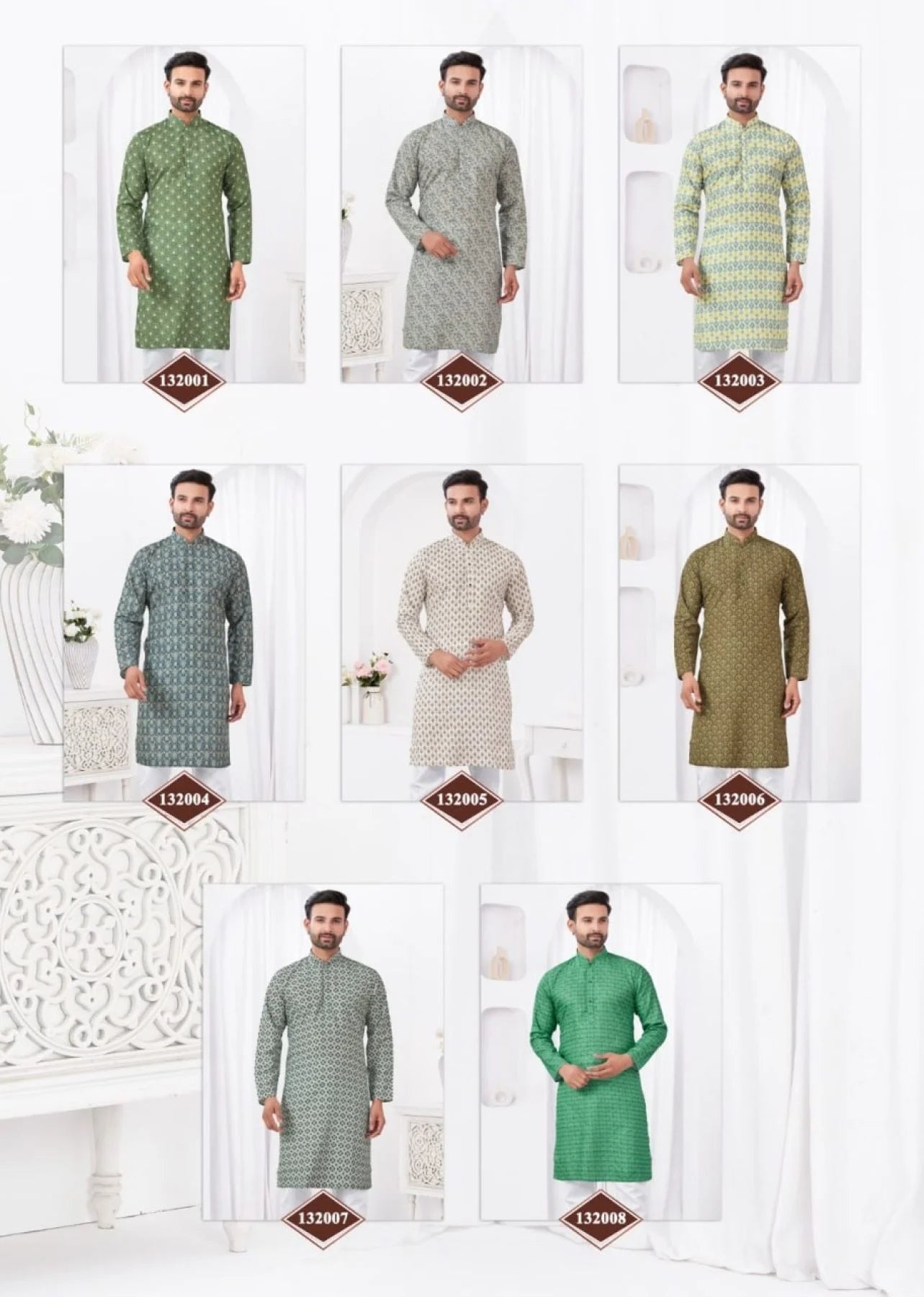 Men's Kurta Pajama Collection | Men's Digital Print Rayon Cotton Kurta Sets At Wholesale Rate