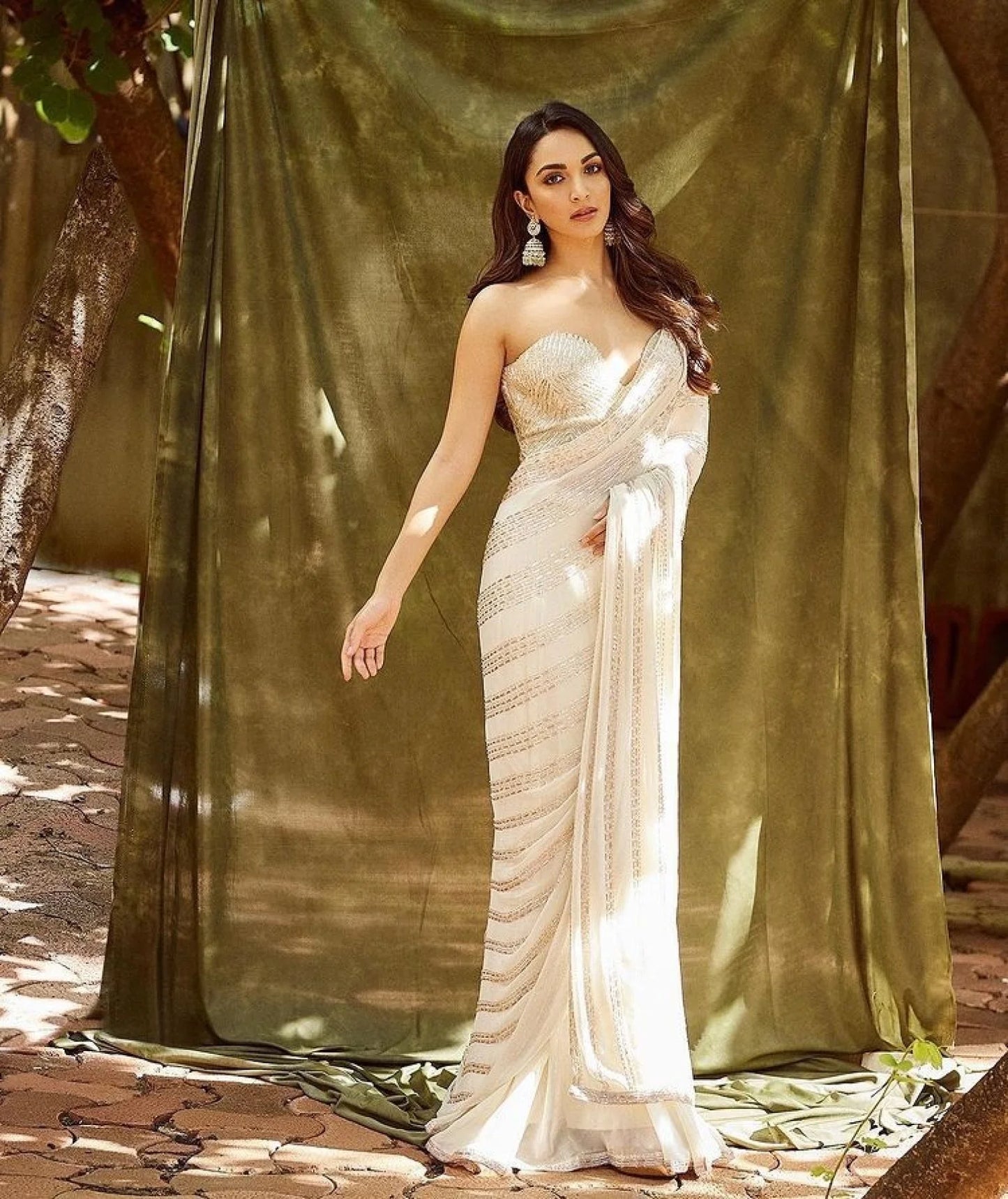 Heavy Georgette Trending Embroidered Zari Sequins Work Saree Inspired By Kiara Advani