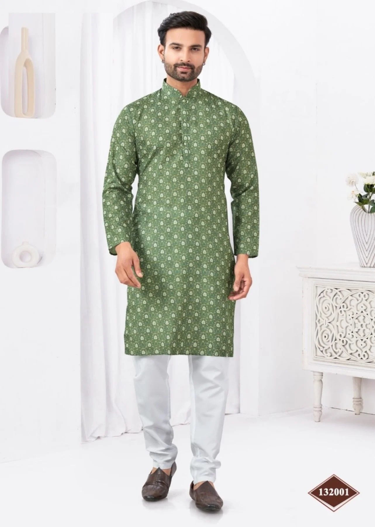 Men's Kurta Pajama Collection | Men's Digital Print Rayon Cotton Kurta Sets At Wholesale Rate