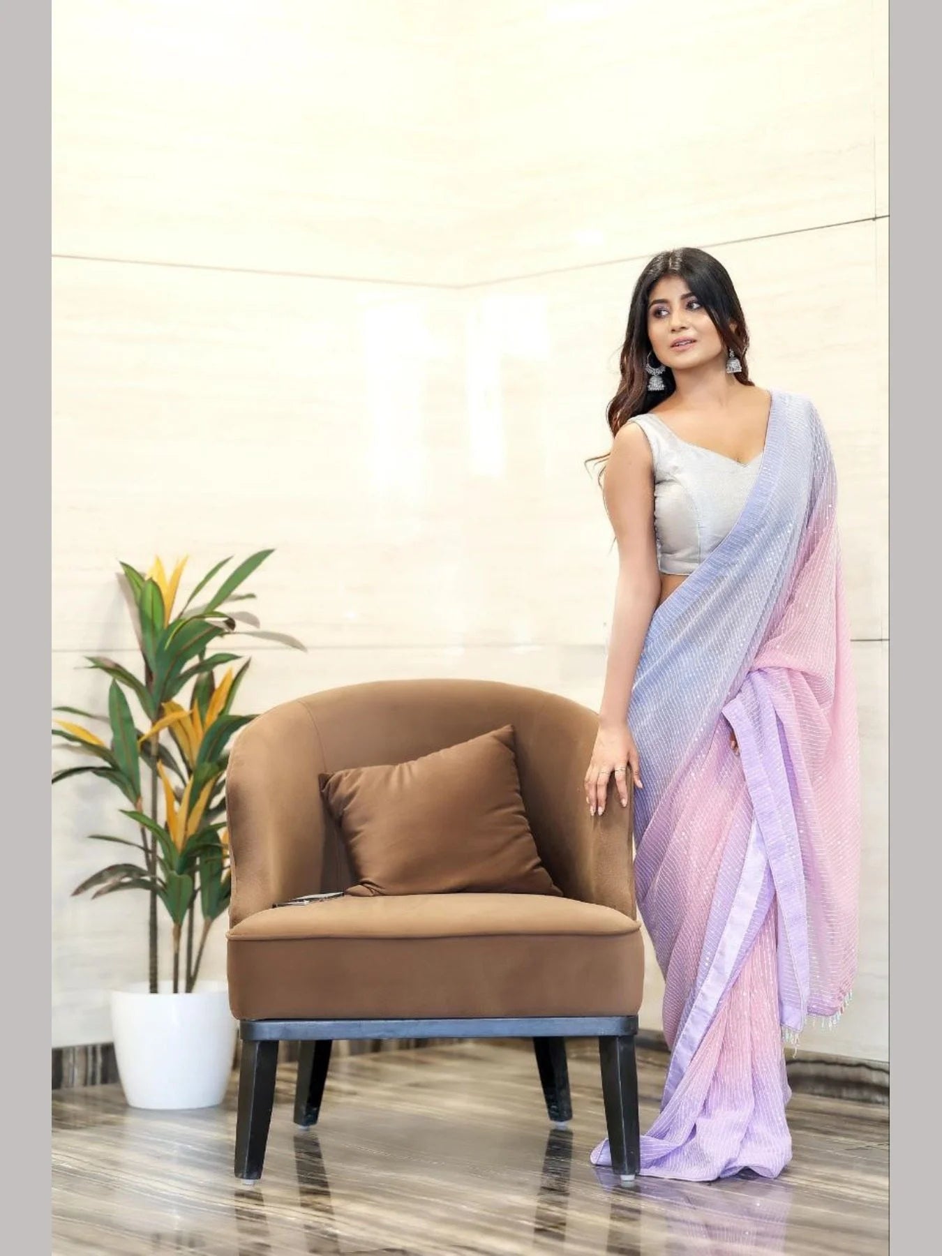 Bollywood heavy Georgette sequence saree collection