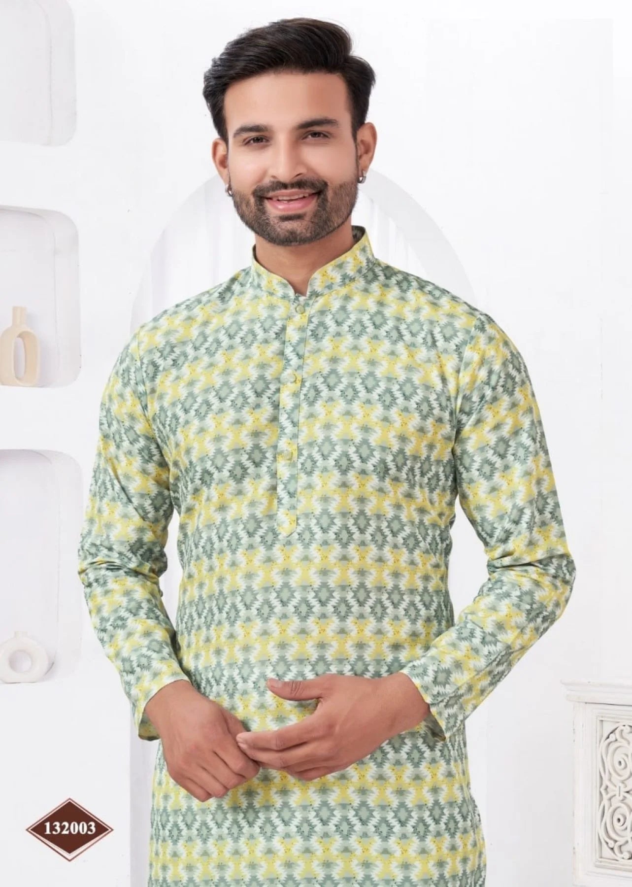 Men's Kurta Pajama Collection | Men's Digital Print Rayon Cotton Kurta Sets At Wholesale Rate