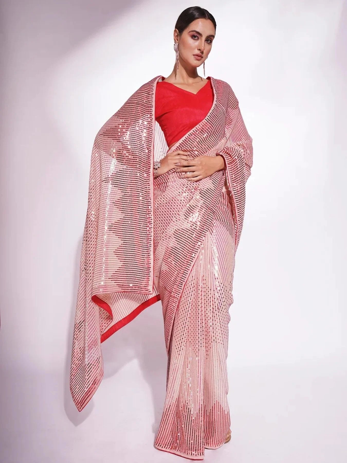 Beautiful Sequance Embroidery work in Georgette Fabric