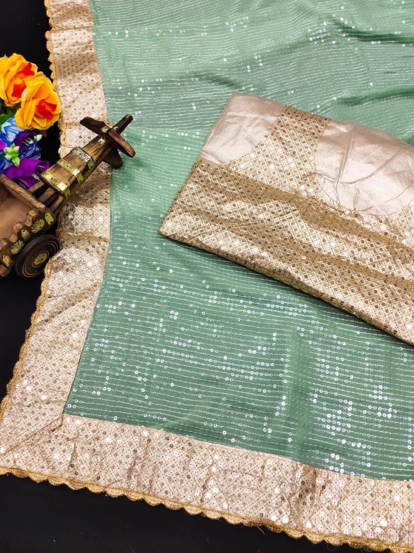 Most beautiful Georgette Sequence saree collection