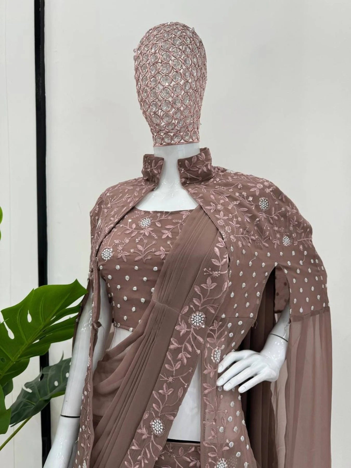 Reday To Wear Georgette Lehenga Saree