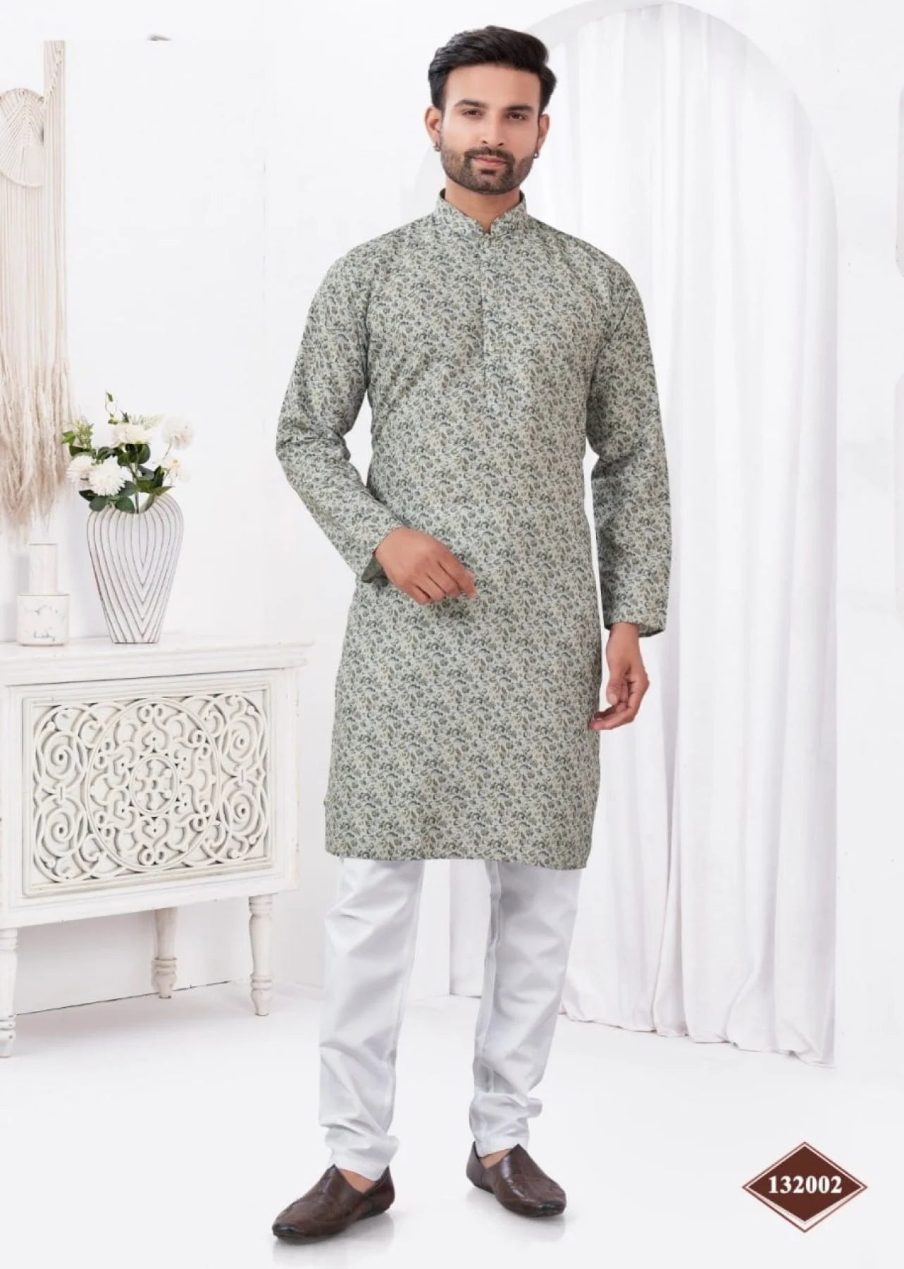 Men's Kurta Pajama Collection | Men's Digital Print Rayon Cotton Kurta Sets At Wholesale Rate