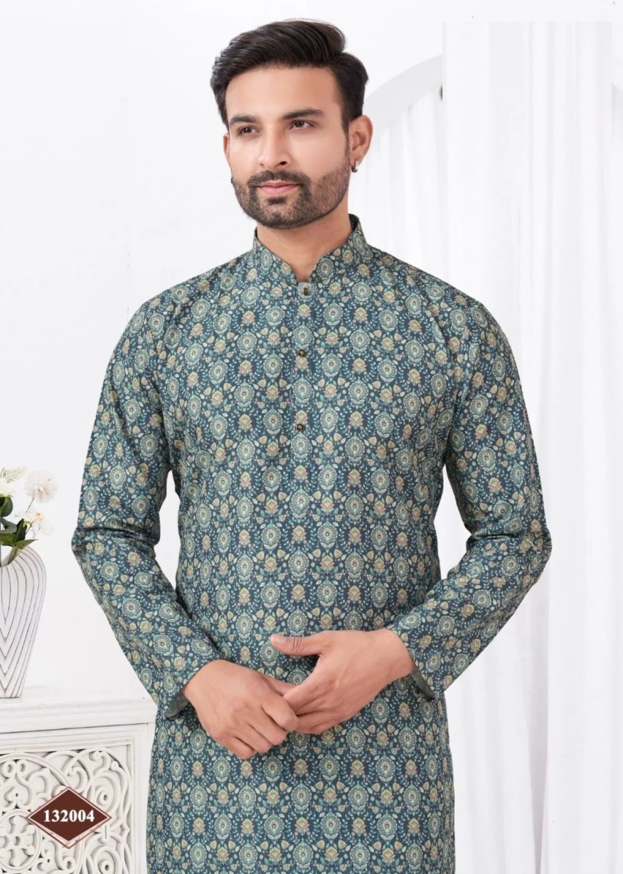 Men's Kurta Pajama Collection | Men's Digital Print Rayon Cotton Kurta Sets At Wholesale Rate