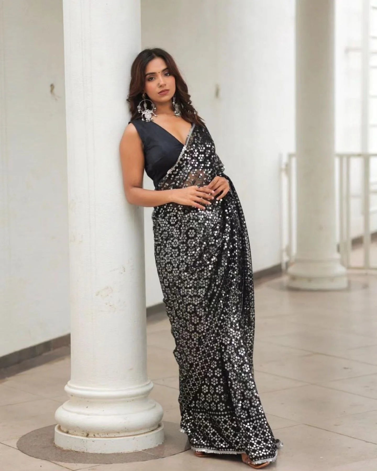 Bollywood Style Black Georgette saree