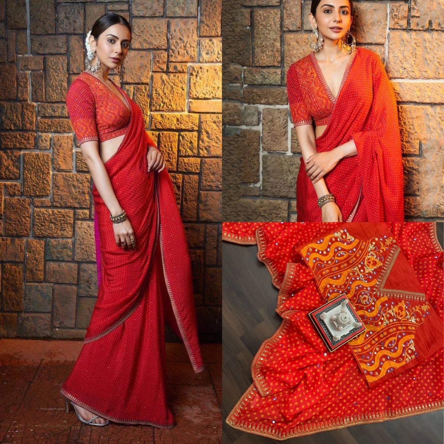 New Superhit Bollywood Sequines Work With Embrodery Saree Collection