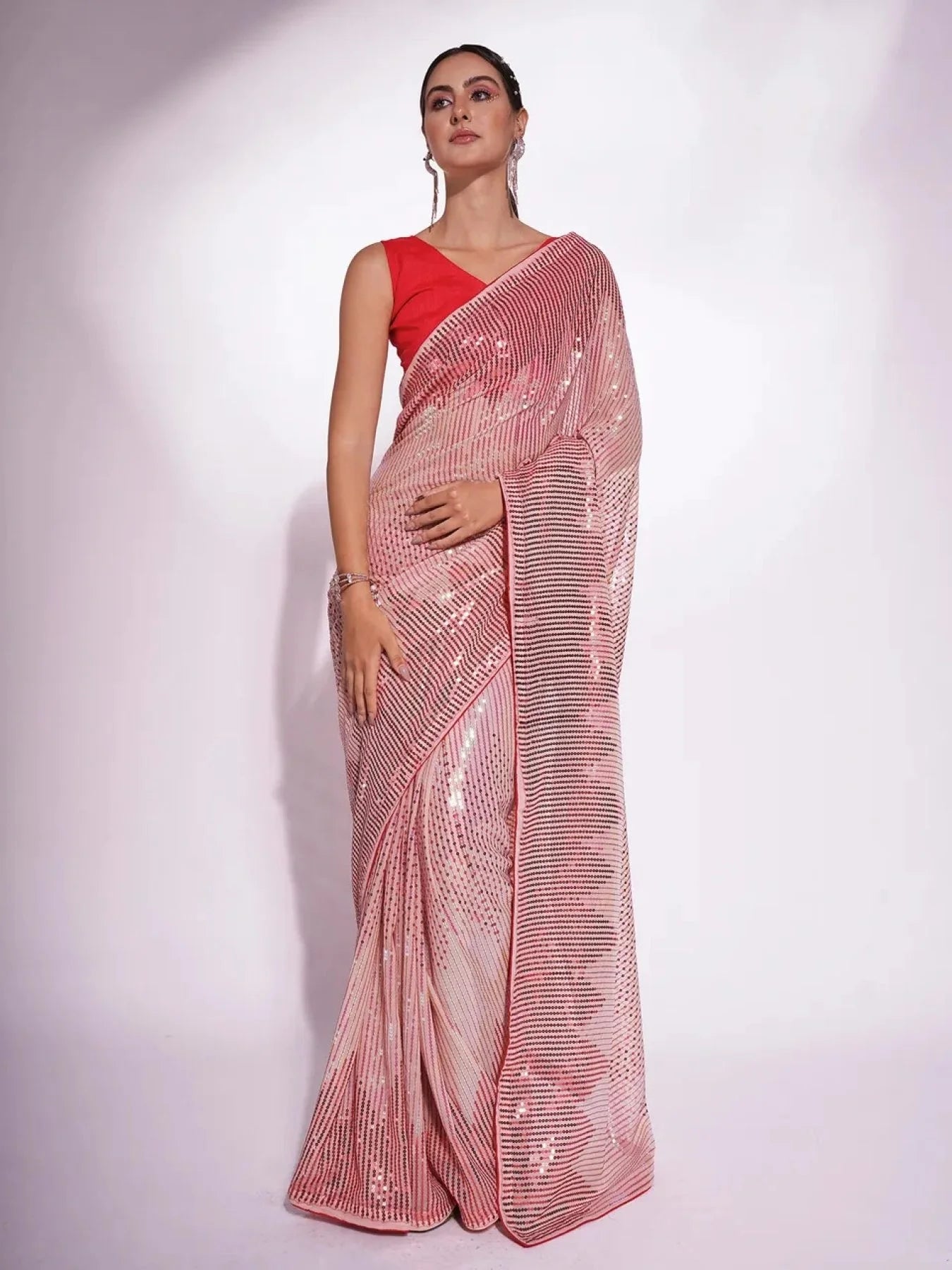 Beautiful Sequance Embroidery work in Georgette Fabric
