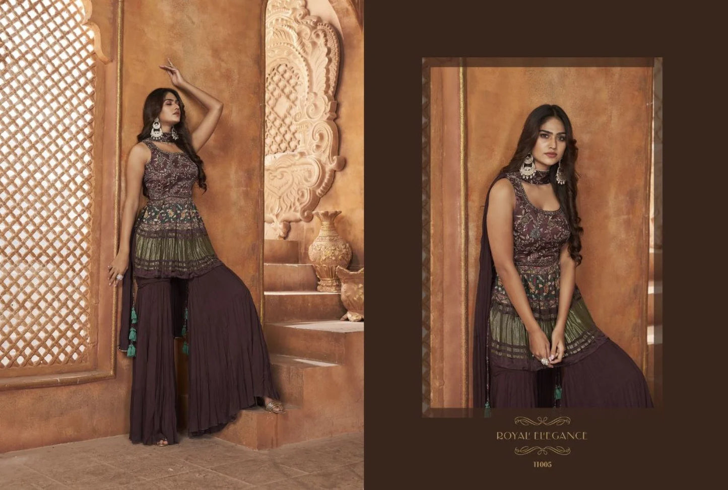 Fully Stitched Pure Bandhej Handwork Plazzo suits