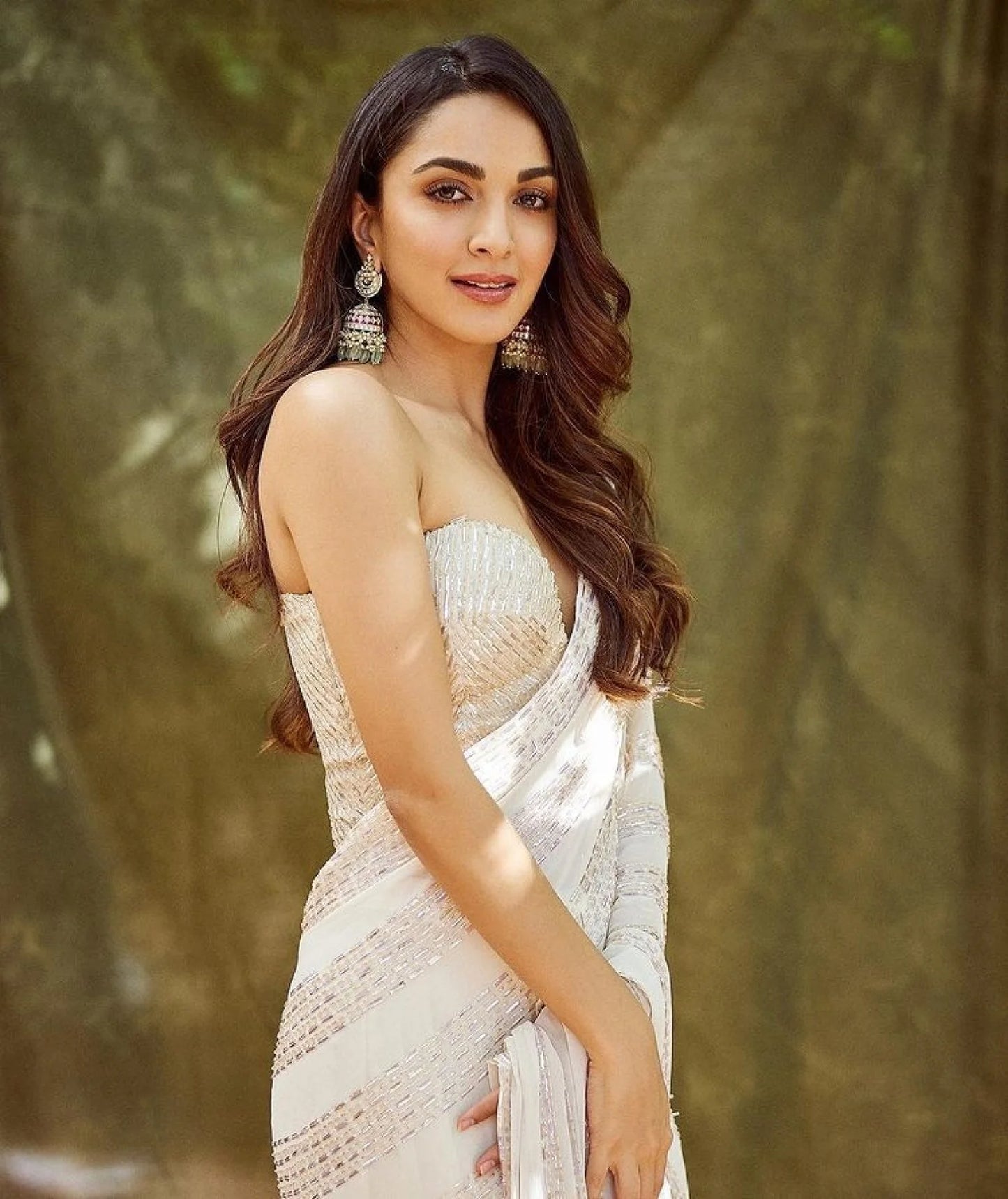 Heavy Georgette Trending Embroidered Zari Sequins Work Saree Inspired By Kiara Advani