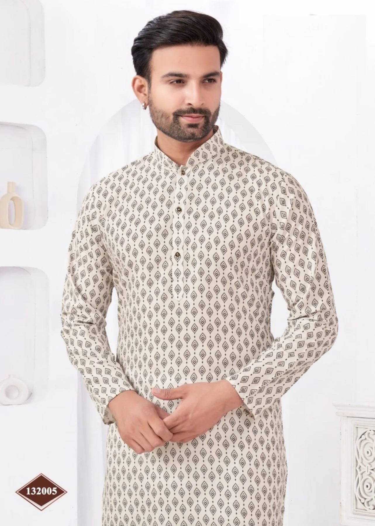 Men's Kurta Pajama Collection | Men's Digital Print Rayon Cotton Kurta Sets At Wholesale Rate