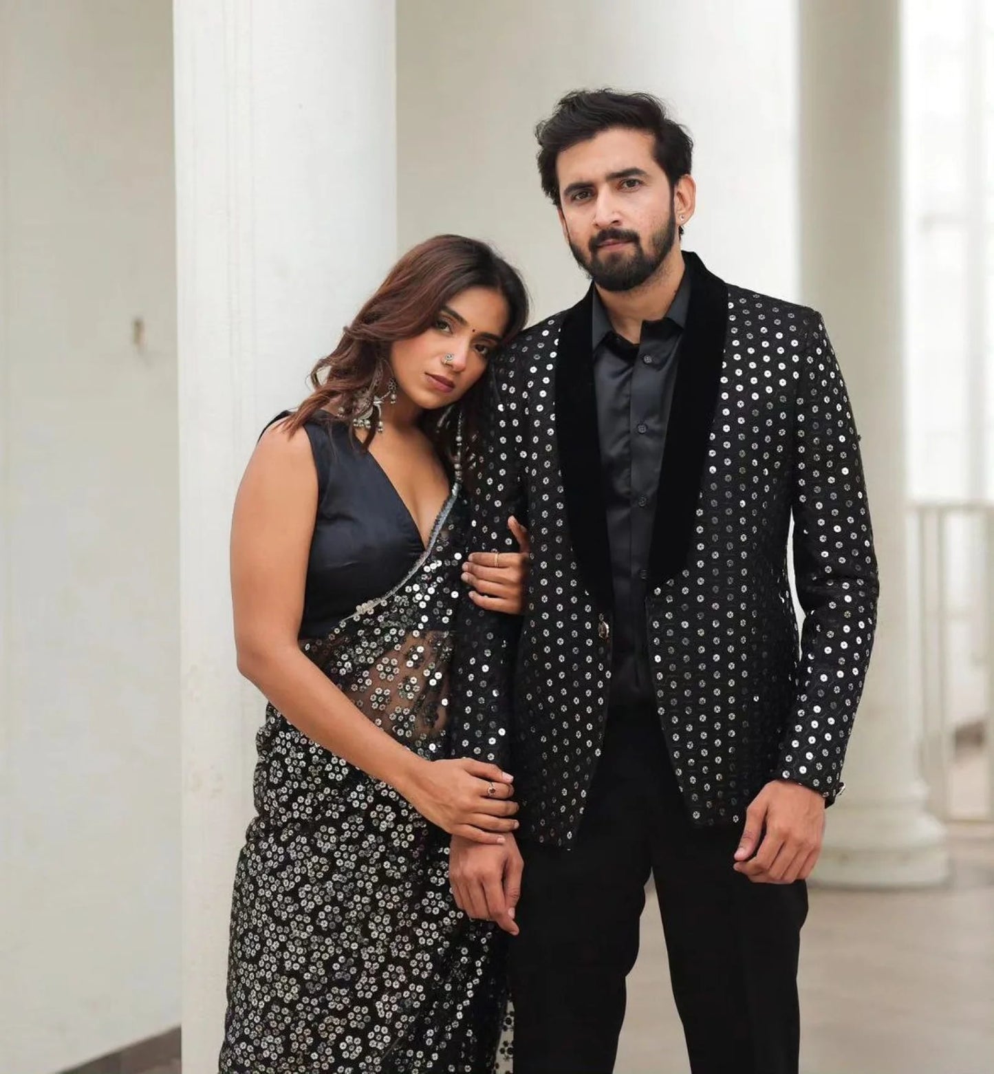Bollywood Style Black Georgette saree