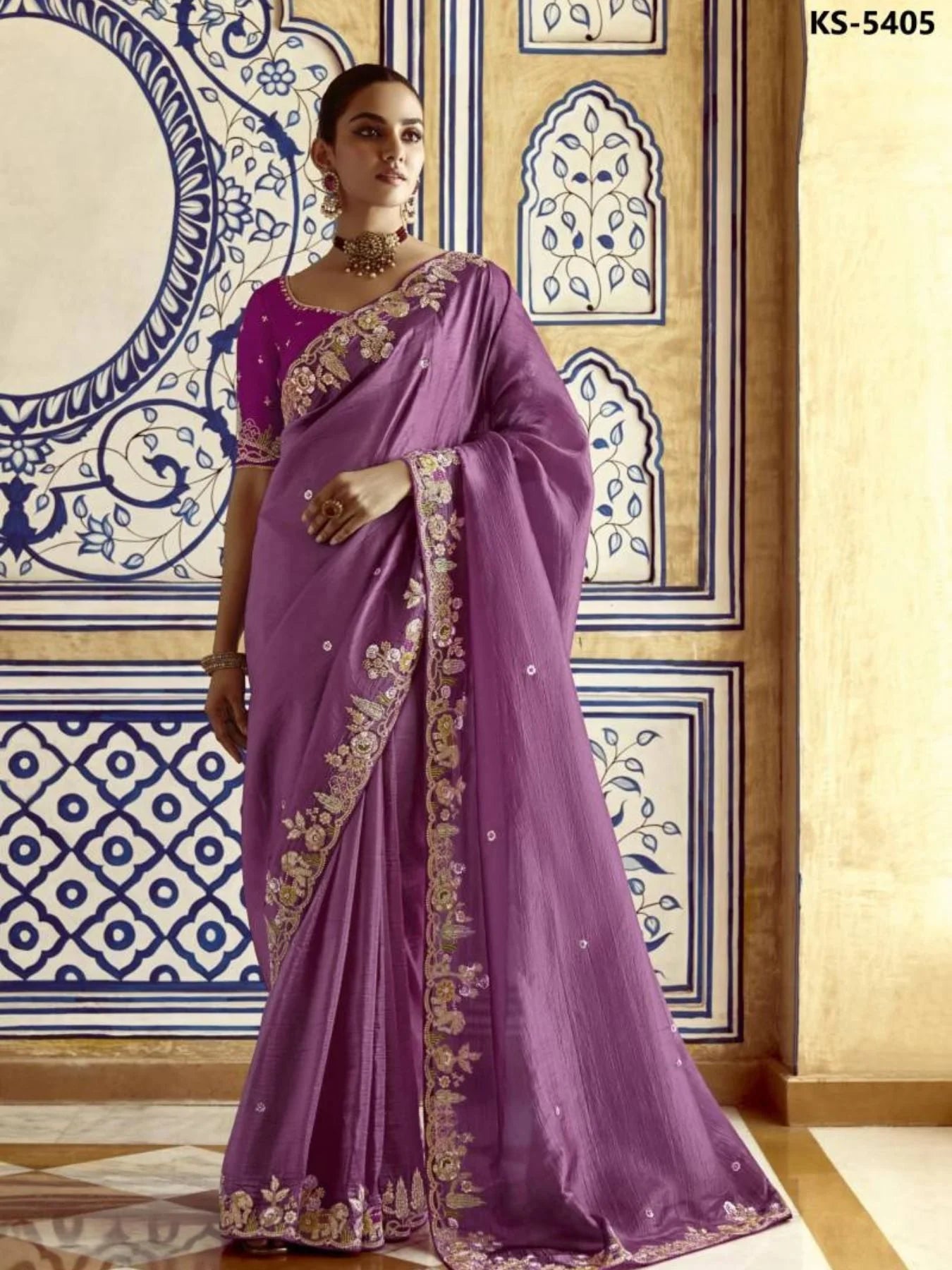 Wholesale Designer Silk Wedding Saree Celebrate in Style with Embellished Blouse