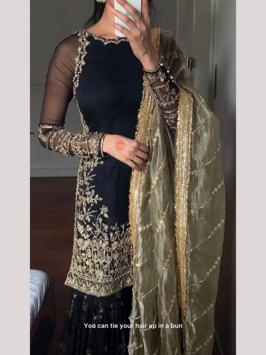 Presenting New Designer Party Wear Look Sharara set