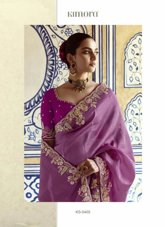 Wholesale Designer Silk Wedding Saree Celebrate in Style with Embellished Blouse