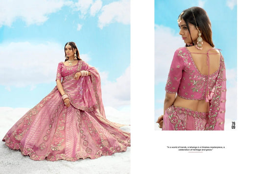 Traditional Bridal Lehenga with Embroidered Silk Blouse Best Price Wholesale