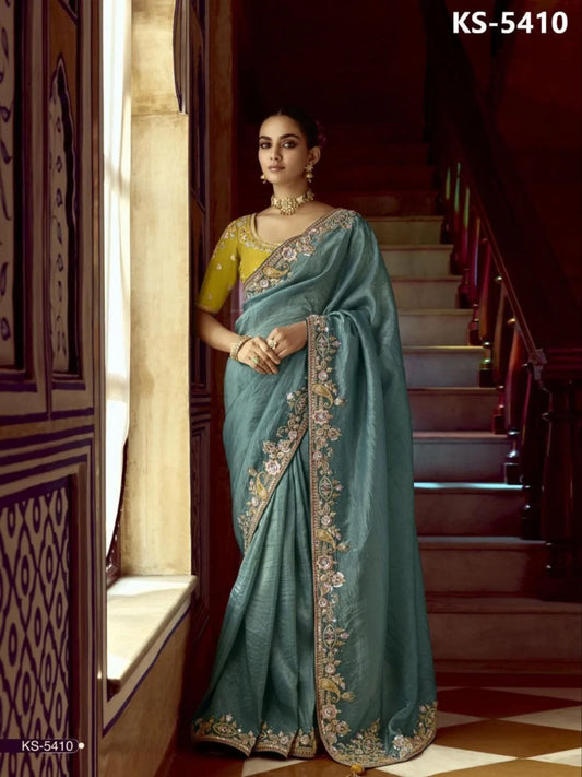 Wedding Ready Designer Silk Saree with Embellished Blouse for Your Special Day