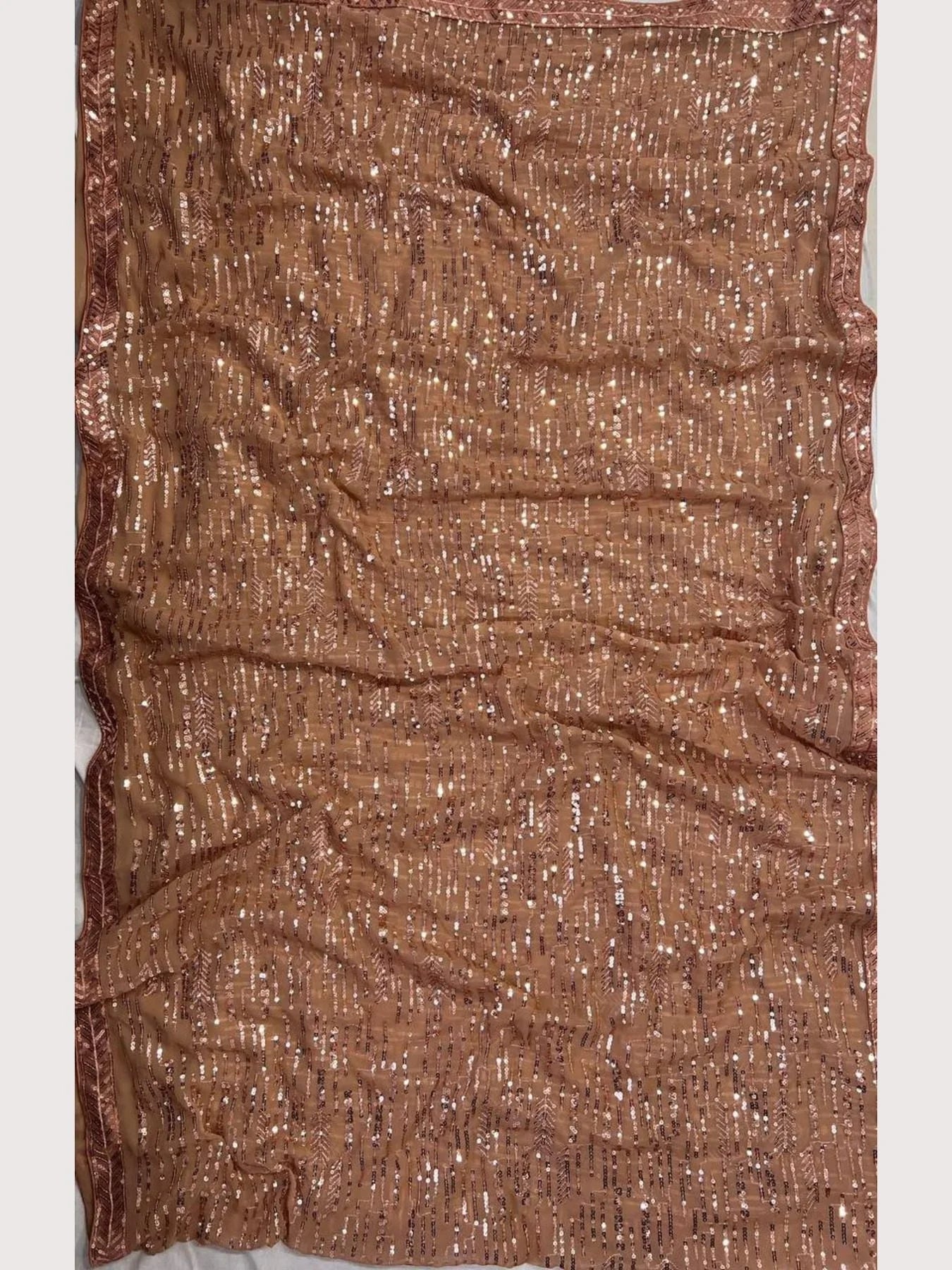 Elegant Heavy Georgette Saree With Sequins Work