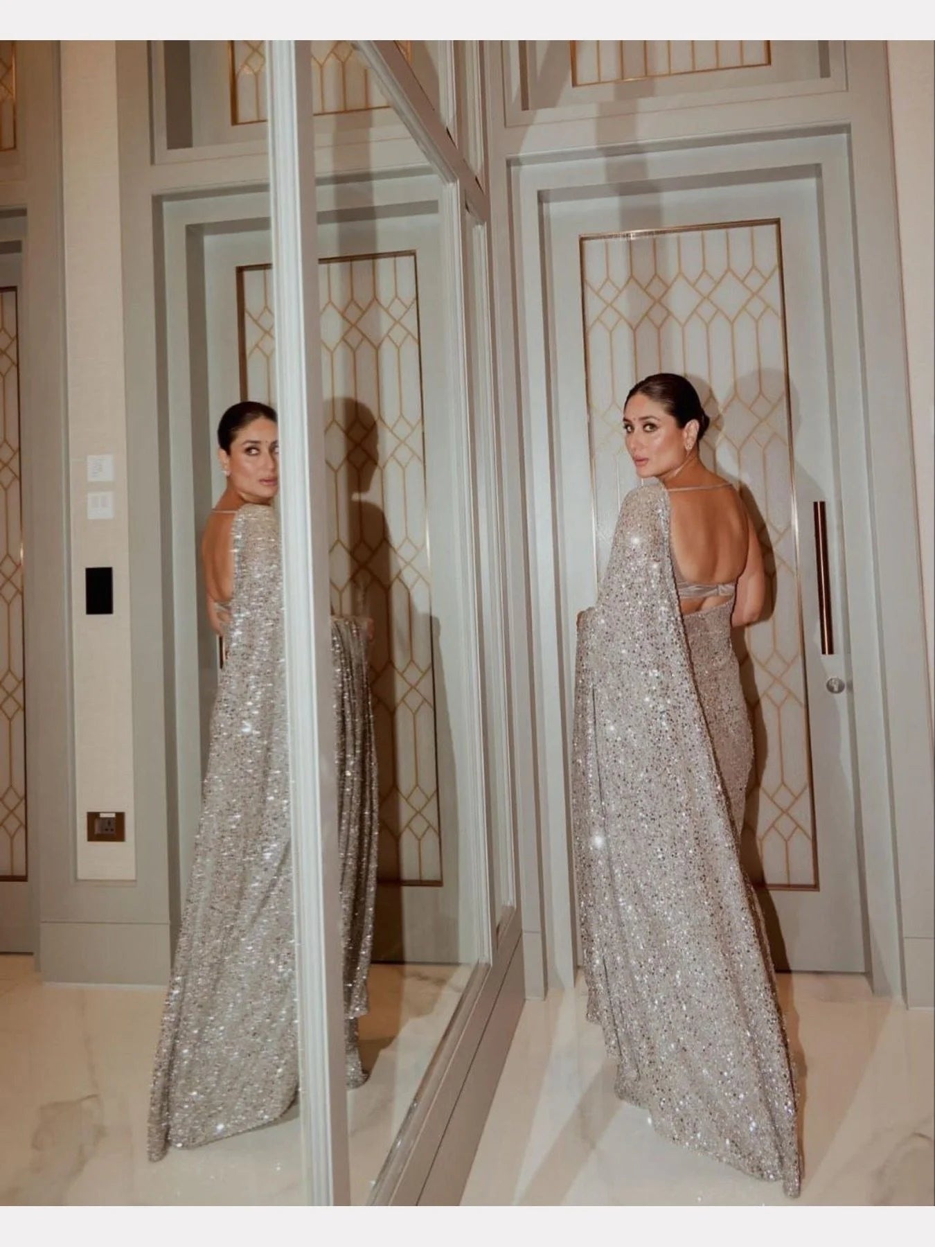 Celebrity style Heavy Georgette Sequence saree collection