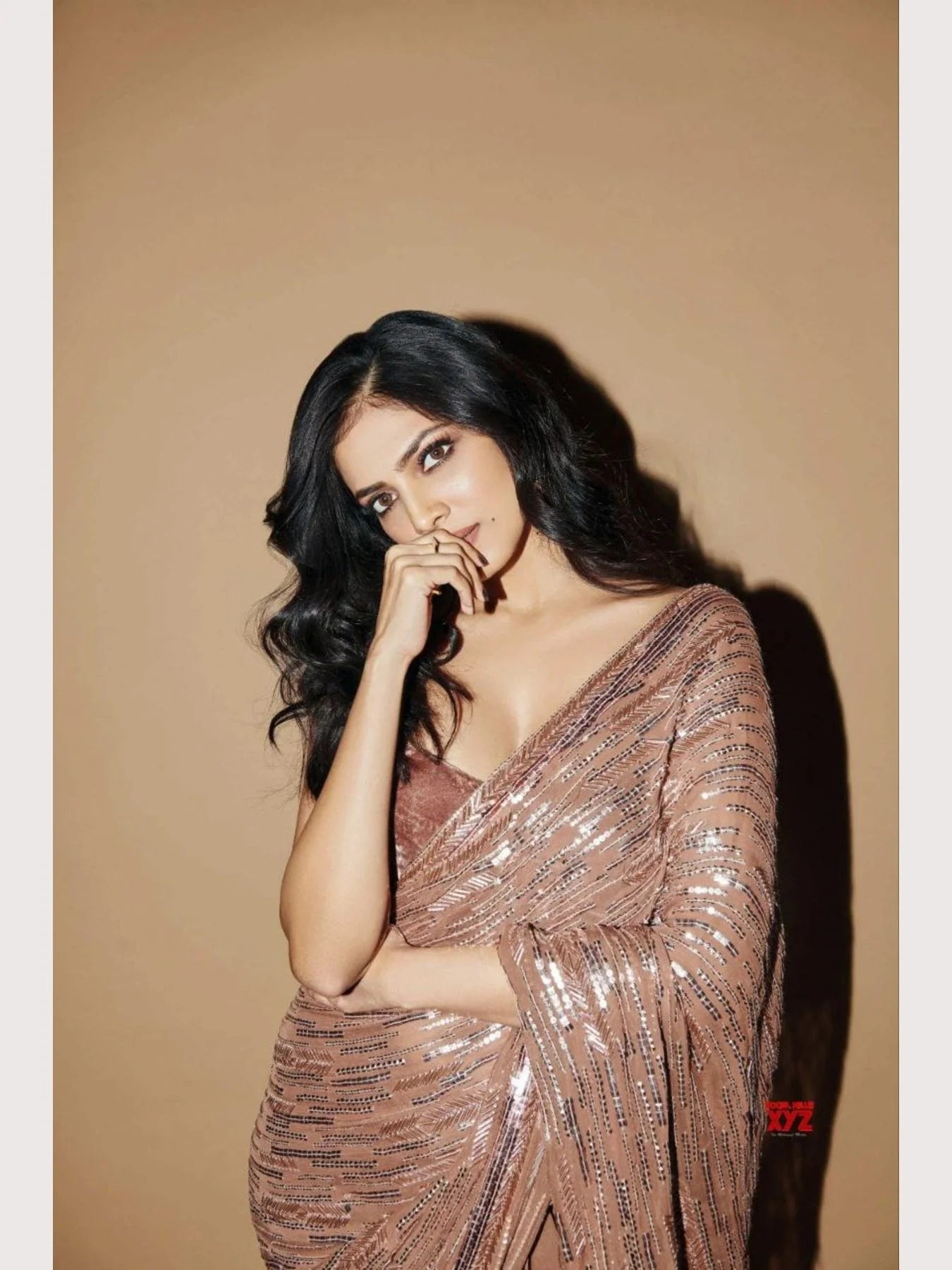 Elegant Heavy Georgette Saree With Sequins Work