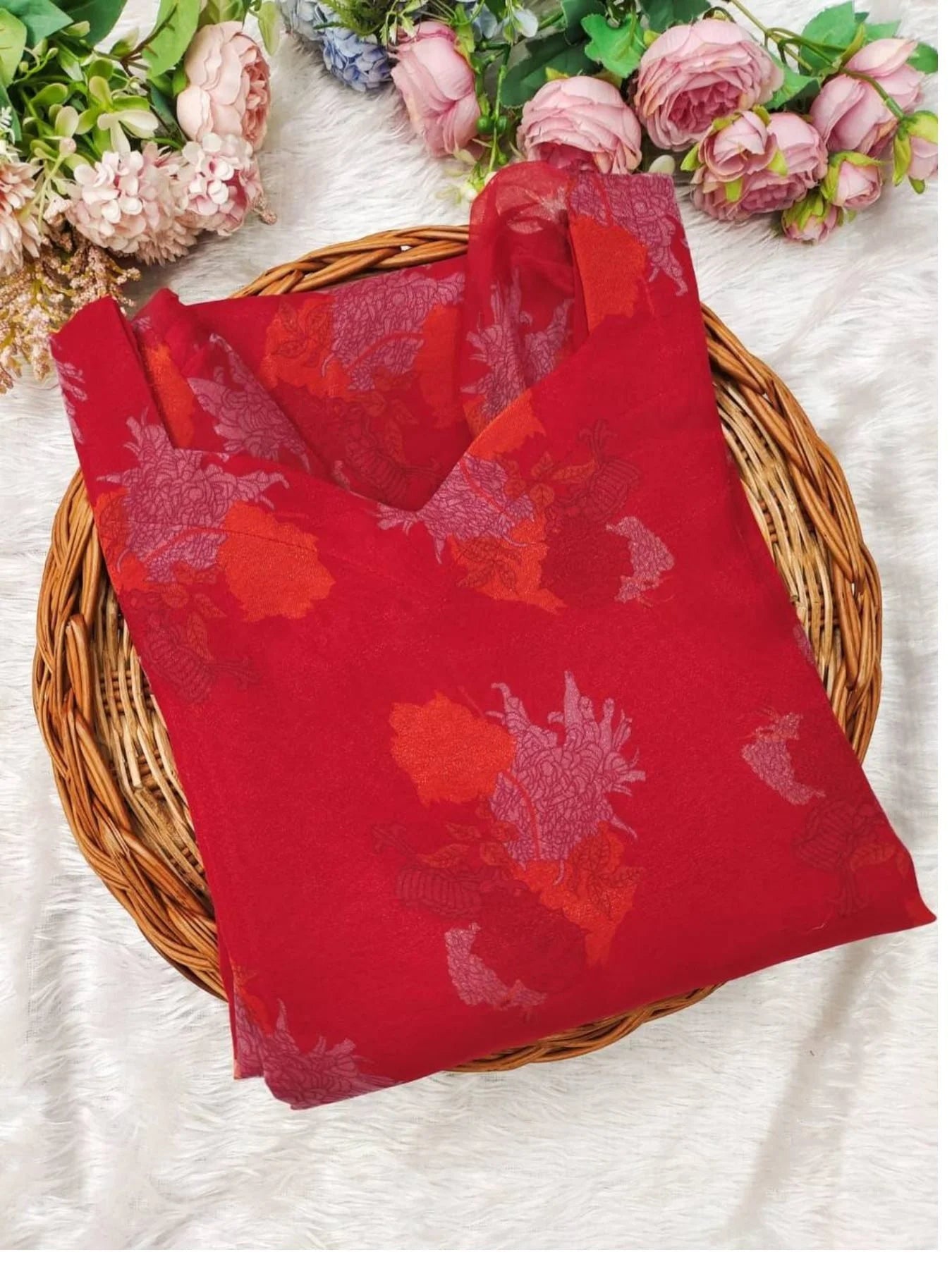 Premium Organza Print Kurti
