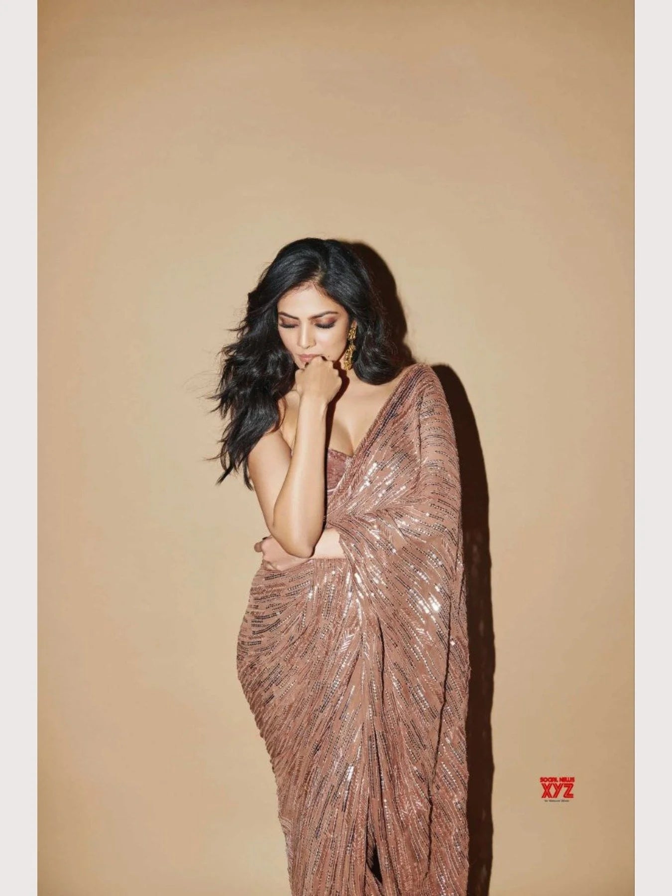 Elegant Heavy Georgette Saree With Sequins Work