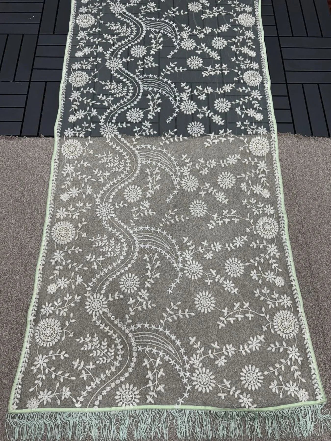 Bollywood Style Heavy Designer Mono net Saree with Beautiful Zalar attached pallu