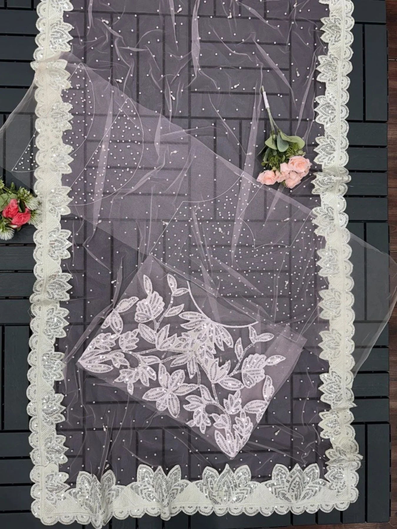 Block Buster Bollywood Soft Net With Sequence Work Saree