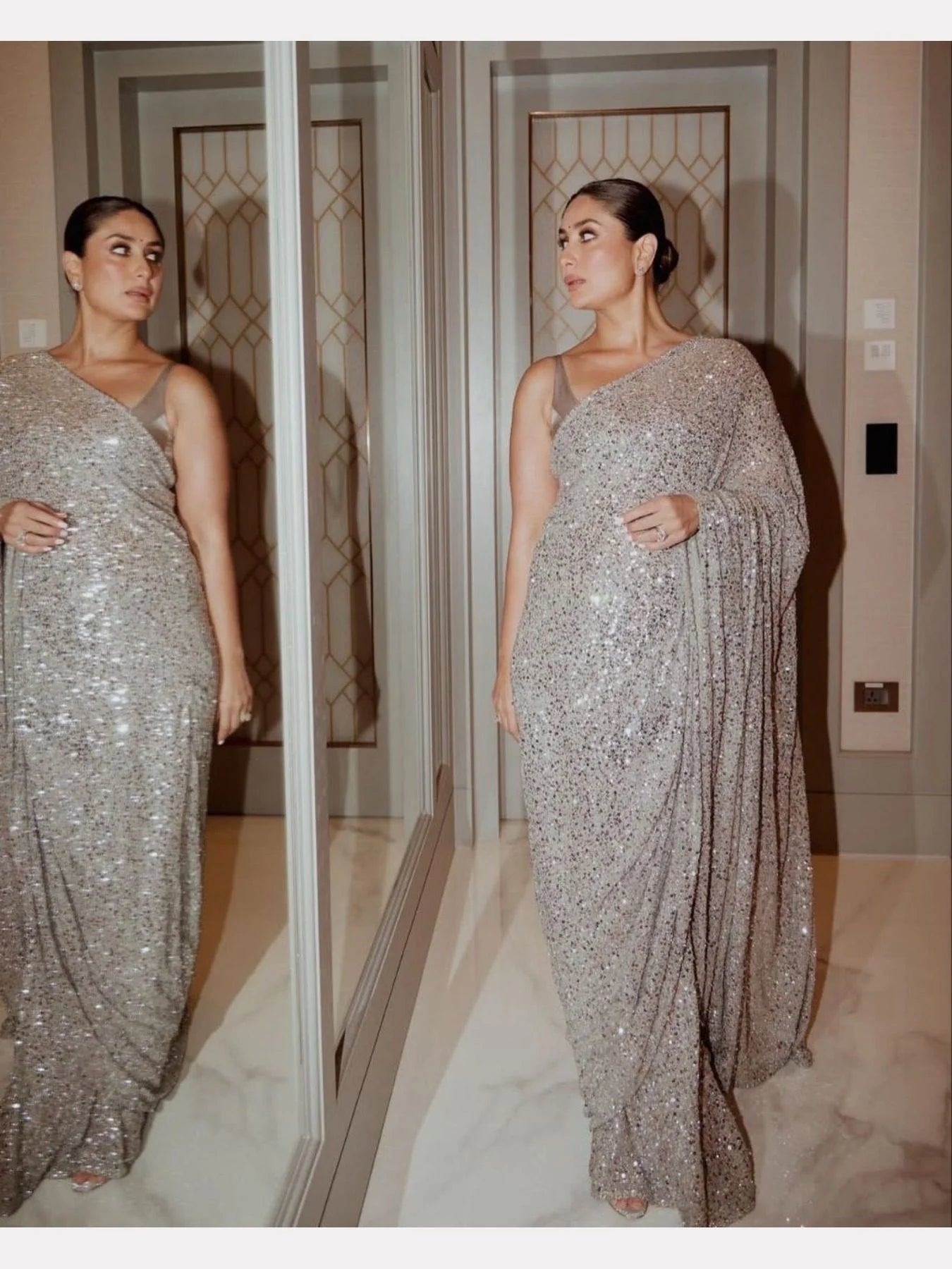 Celebrity style Heavy Georgette Sequence saree collection