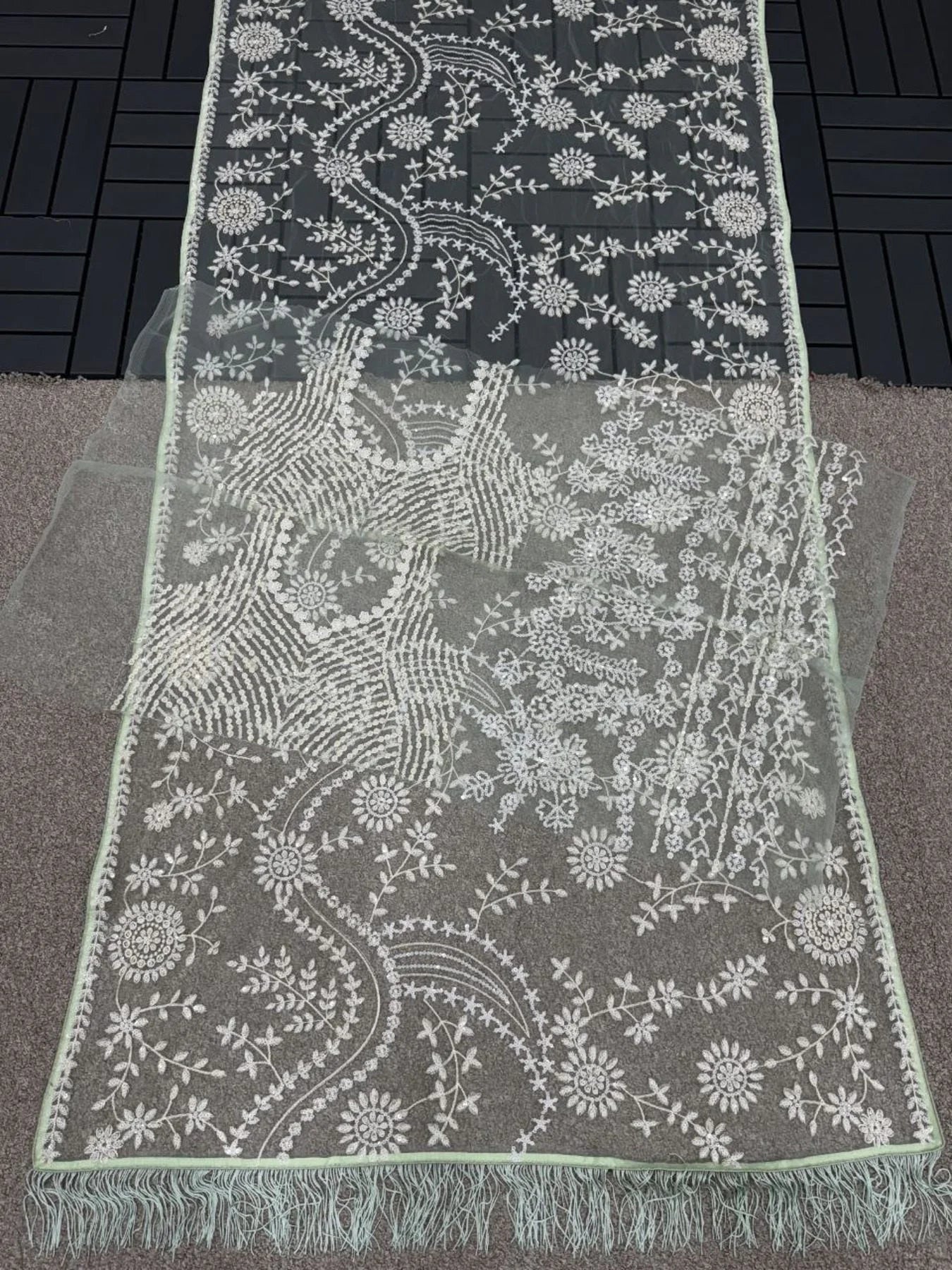 Bollywood Style Heavy Designer Mono net Saree with Beautiful Zalar attached pallu