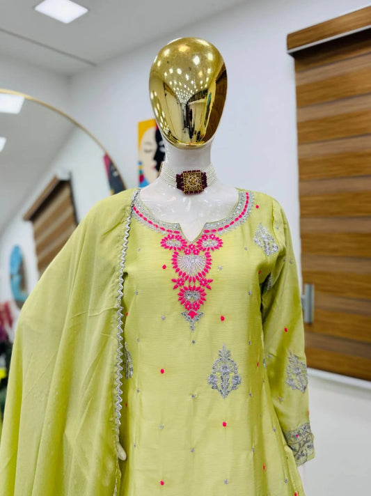 Ready To Wear White Embroidered Sharara Suit With Sequins Wholesale Ladies Suit Collection From Surat Manufacturers