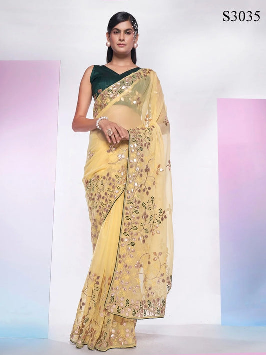 Exclusive Party Wear Georgette & Net Sarees - Vandini Catalog