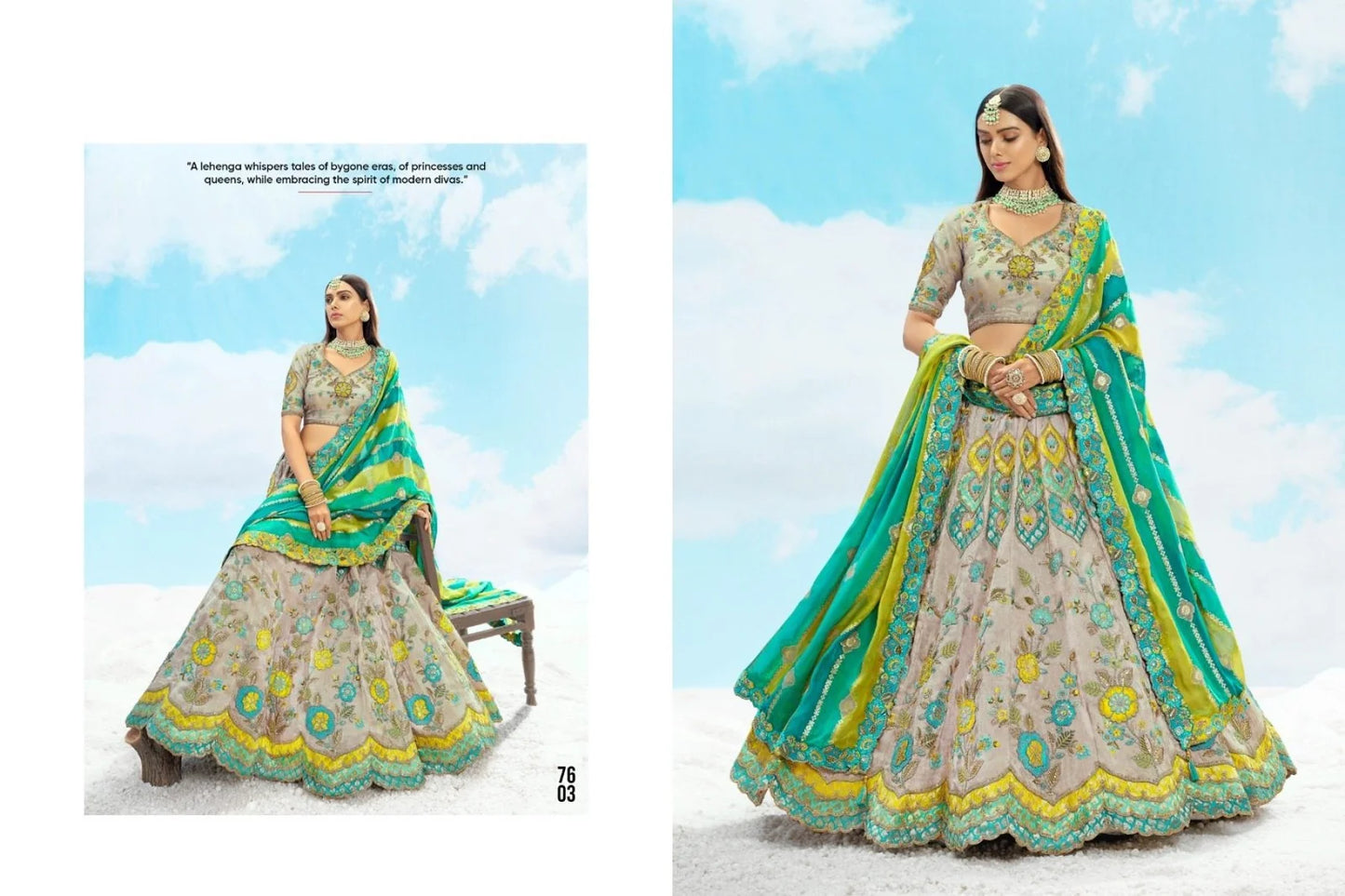 Fancy Silk Wedding Wear Lehenga in Multi Color With Embroidery work