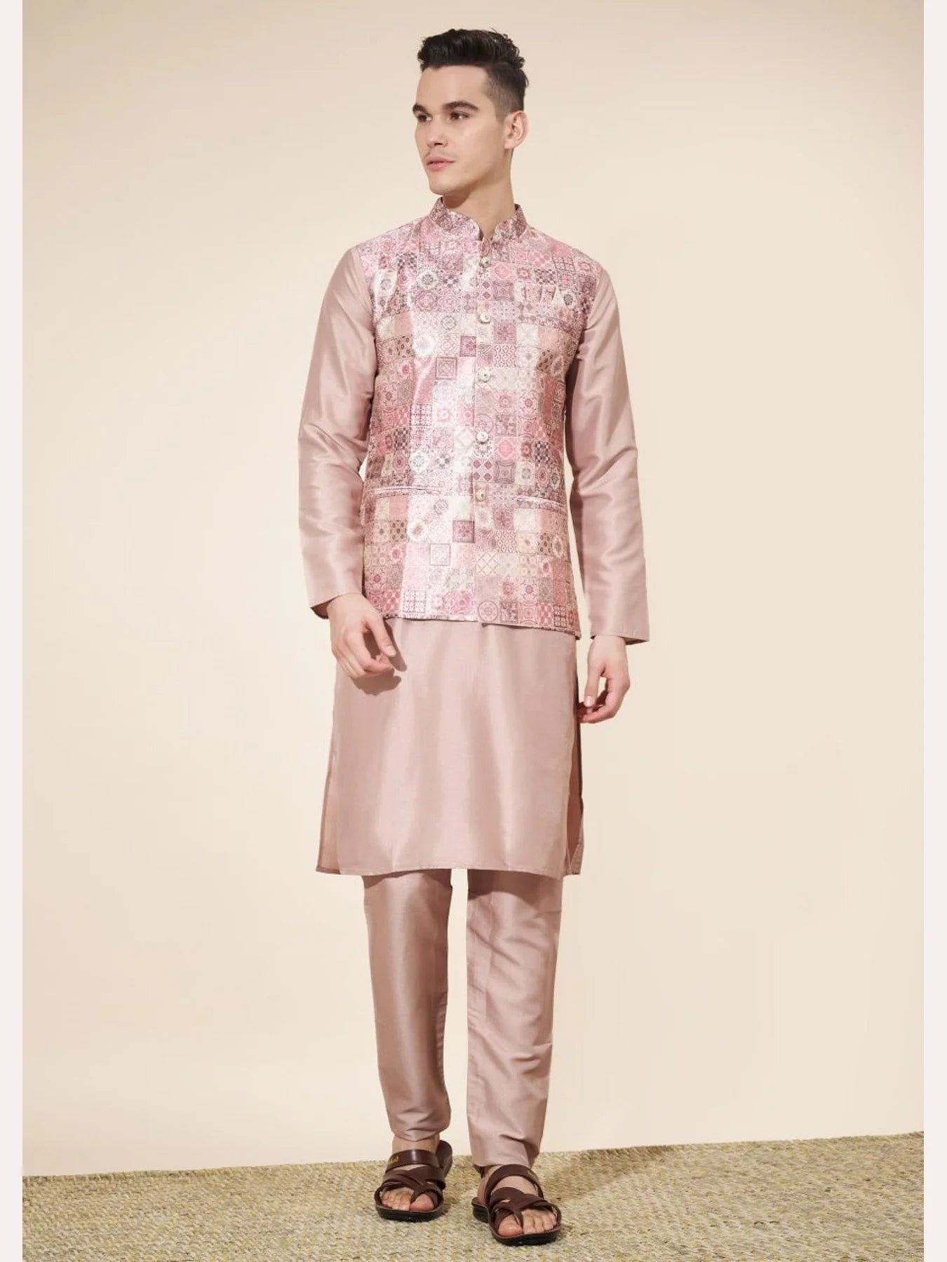 Wedding Special Heavy Jequard in New Designe Mens Kurta Pajama With Koti