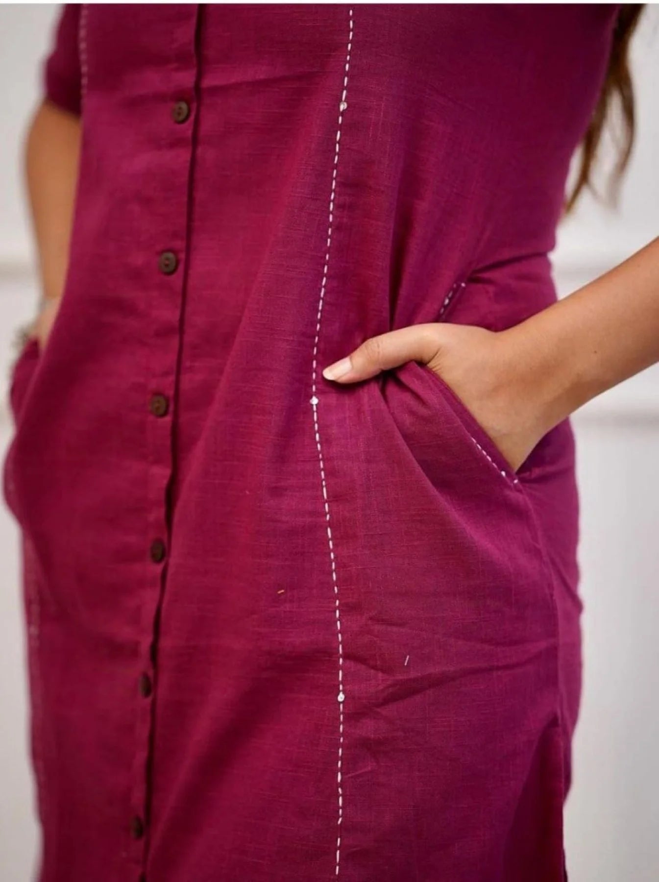 Solid Pattern Heavy Cotton Kurta Set with Pant