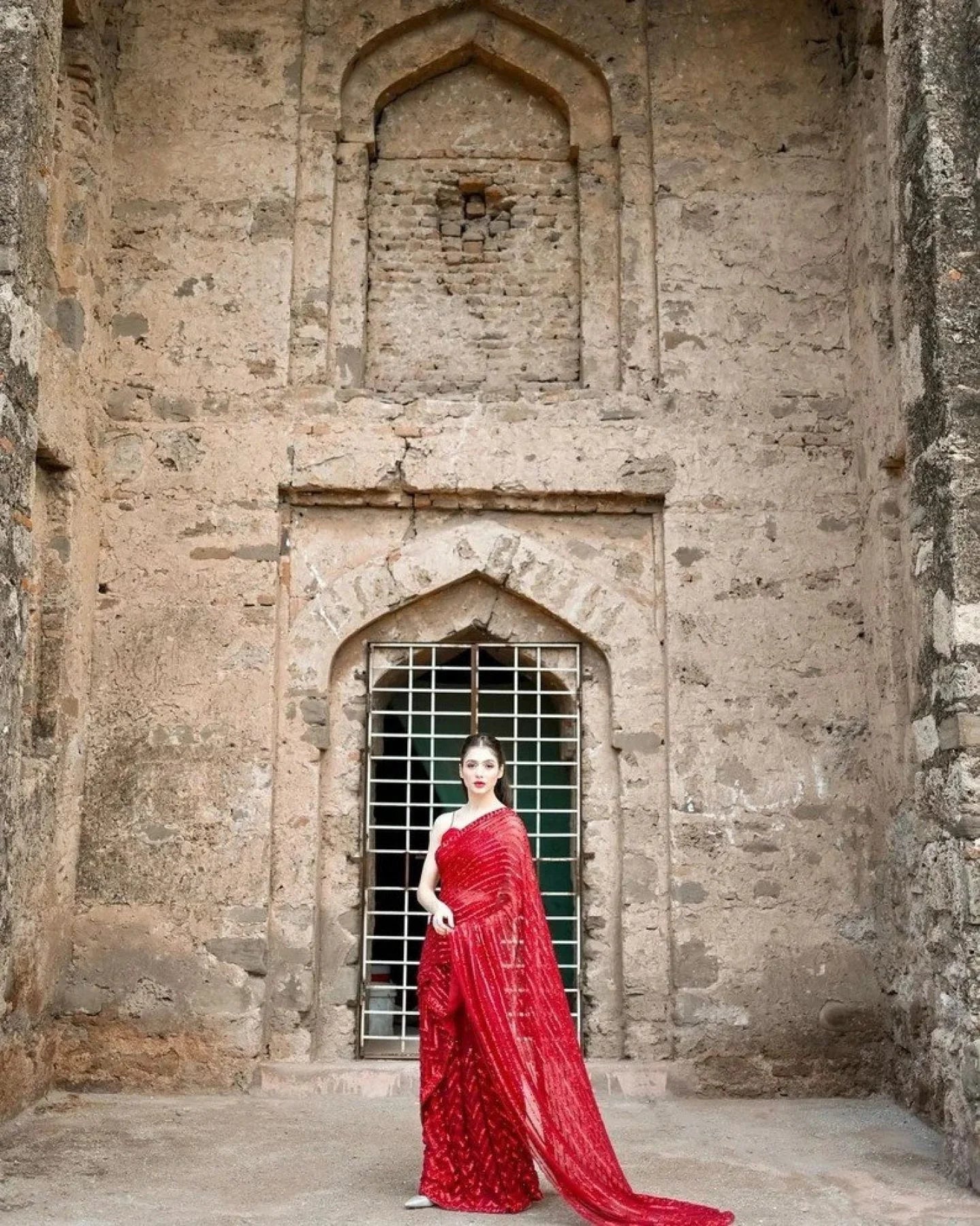 Party Wear Red Saree With Blouse Indian Sabyasachi Saree