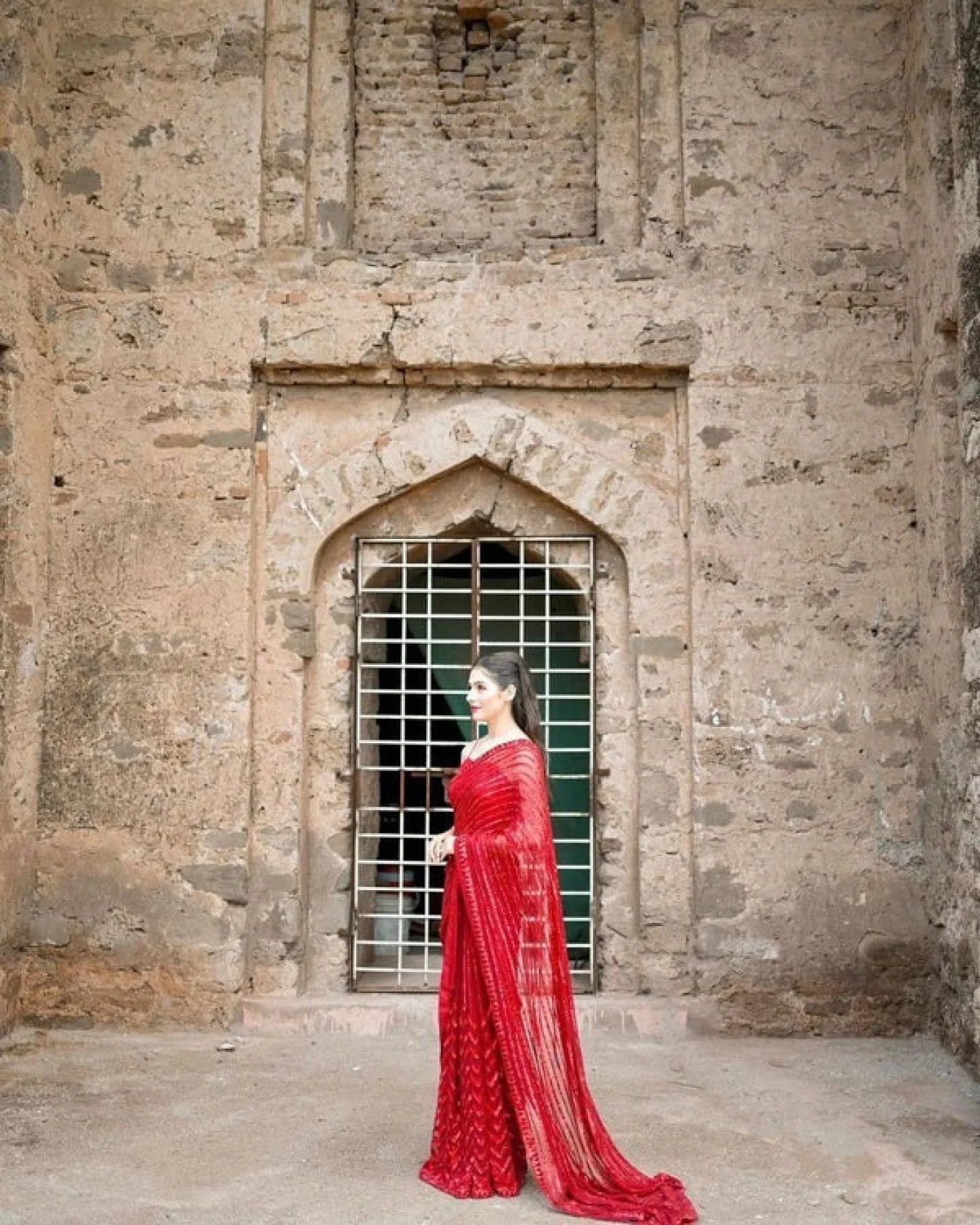 Party Wear Red Saree With Blouse Indian Sabyasachi Saree