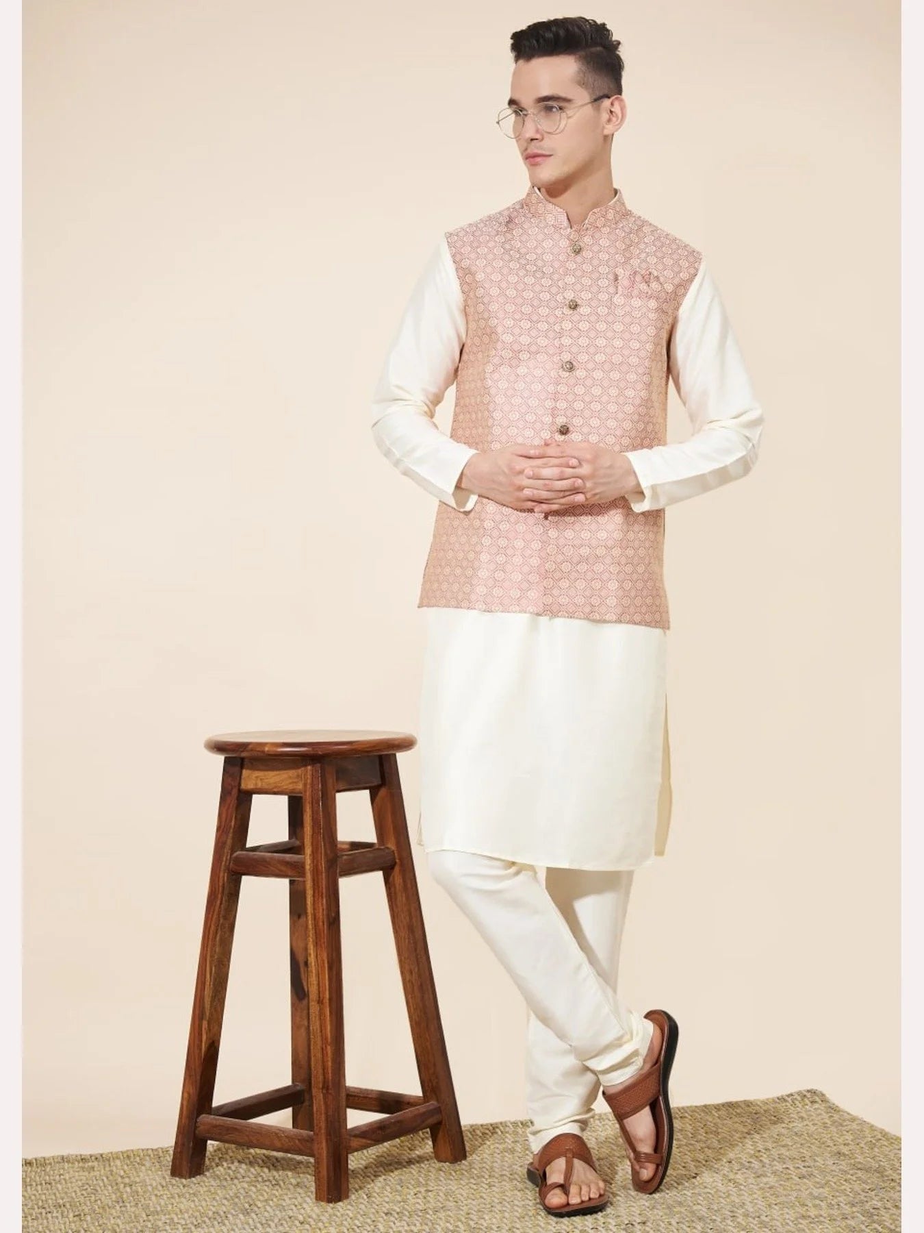 Wedding Special Heavy Jequard in New Designe Mens Kurta Pajama With Koti
